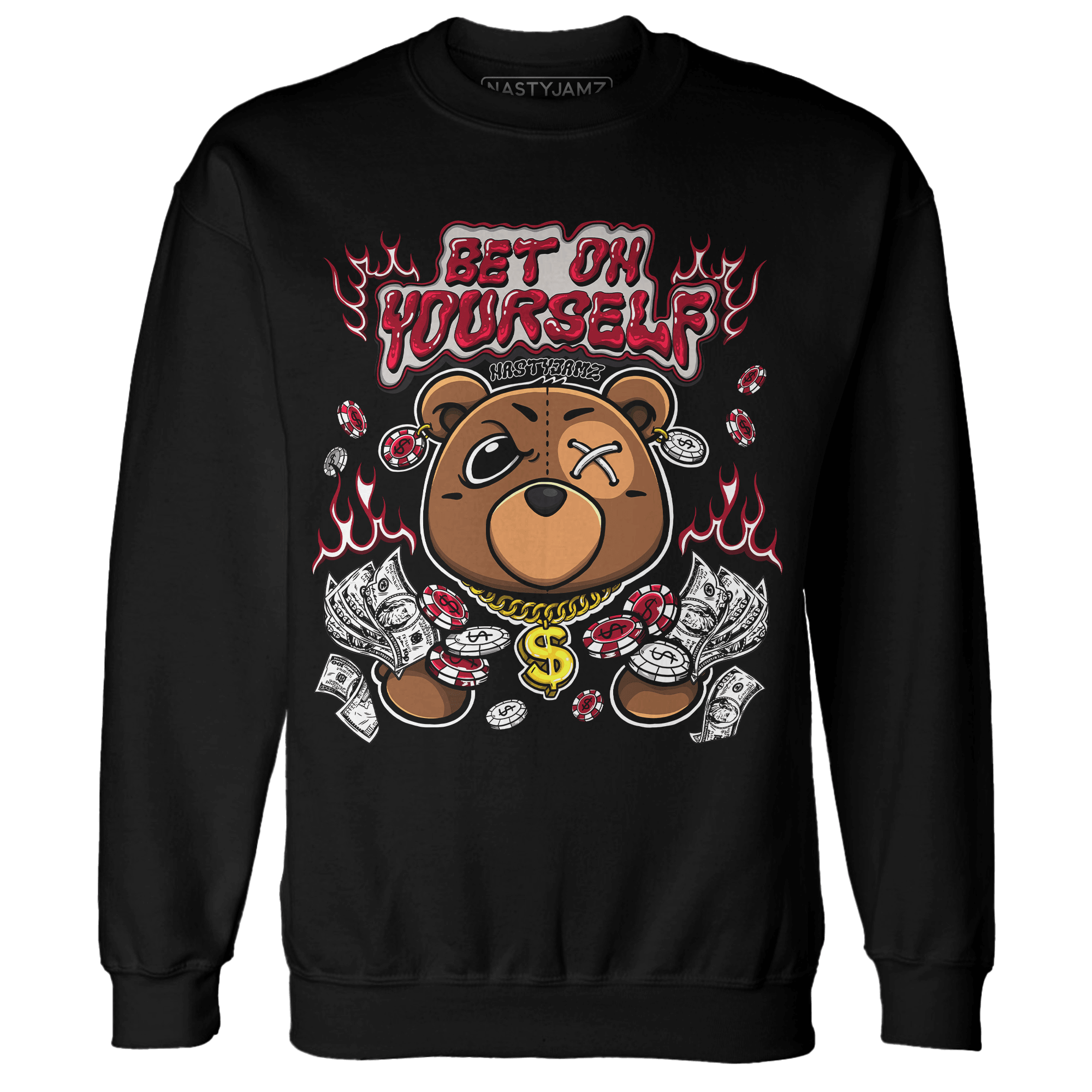 Retro Red Taxi 12s Sweatshirt Match Bet On Yourself BER - NastyJamz