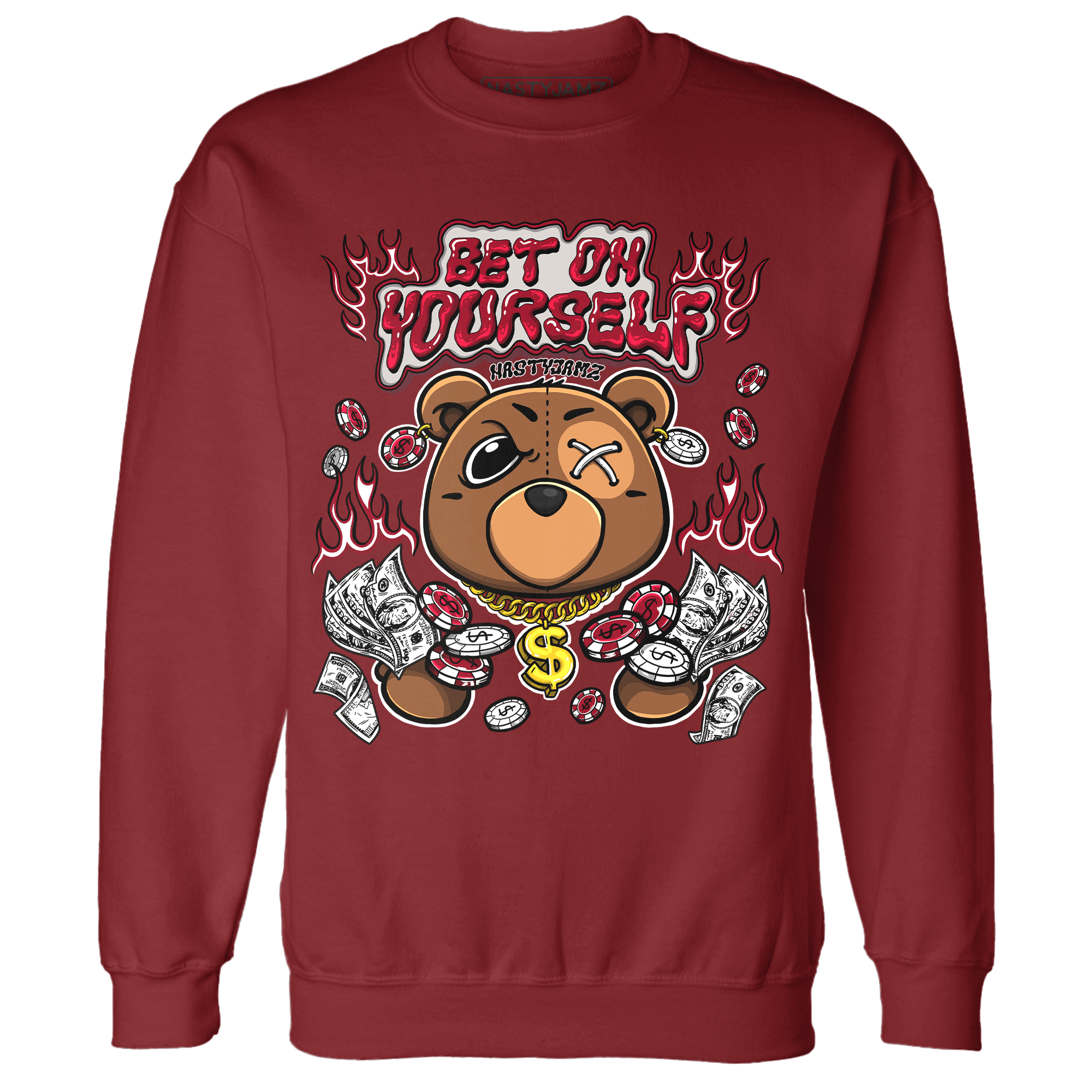 Retro Red Taxi 12s Sweatshirt Match Bet On Yourself BER - NastyJamz