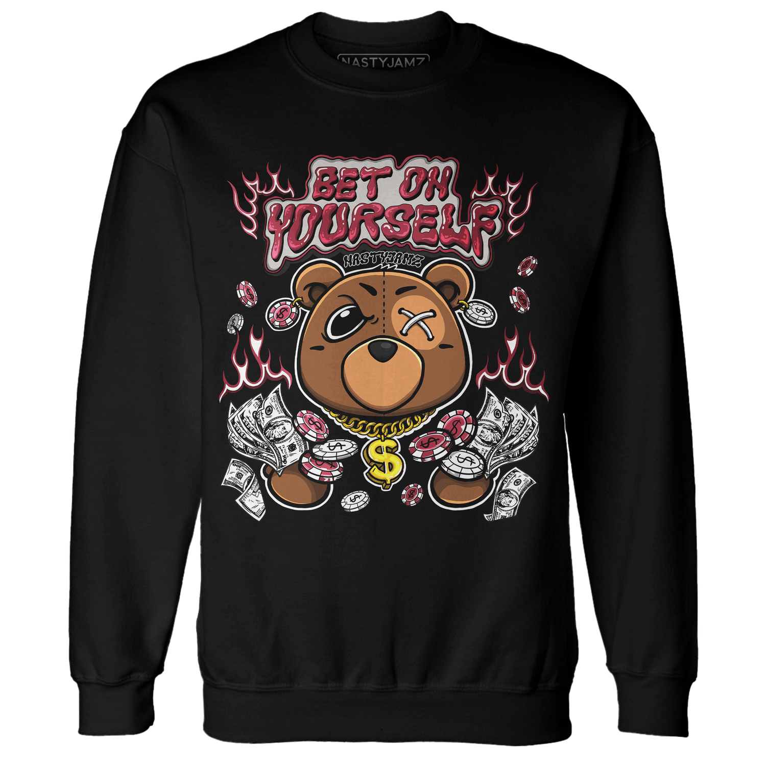 High 85 Metallic Burgundy 1s Sweatshirt Match Bet On Yourself BER - NastyJamz