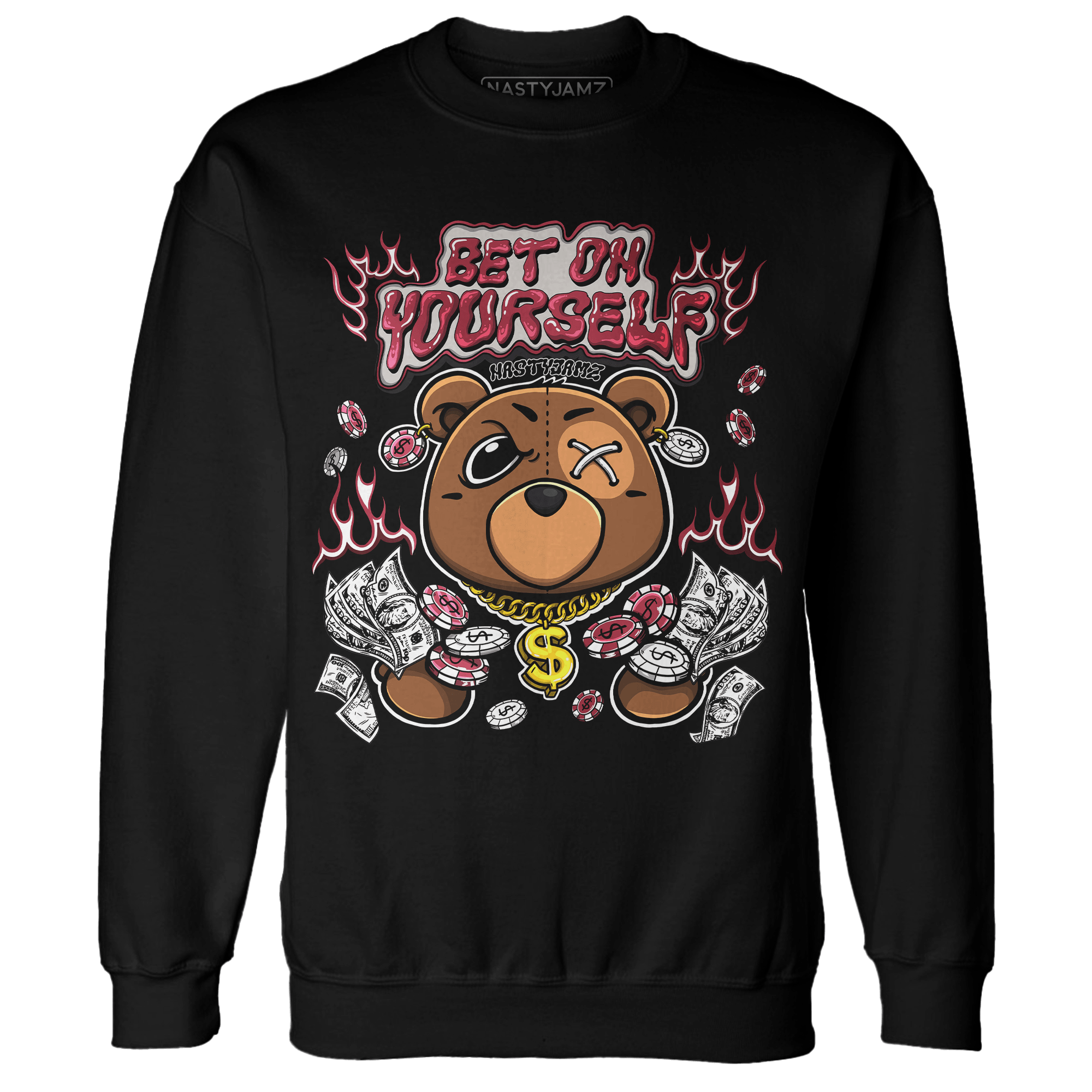High 85 Metallic Burgundy 1s Sweatshirt Match Bet On Yourself BER - NastyJamz