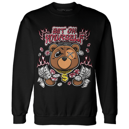 High 85 Metallic Burgundy 1s Sweatshirt Match Bet On Yourself BER - NastyJamz