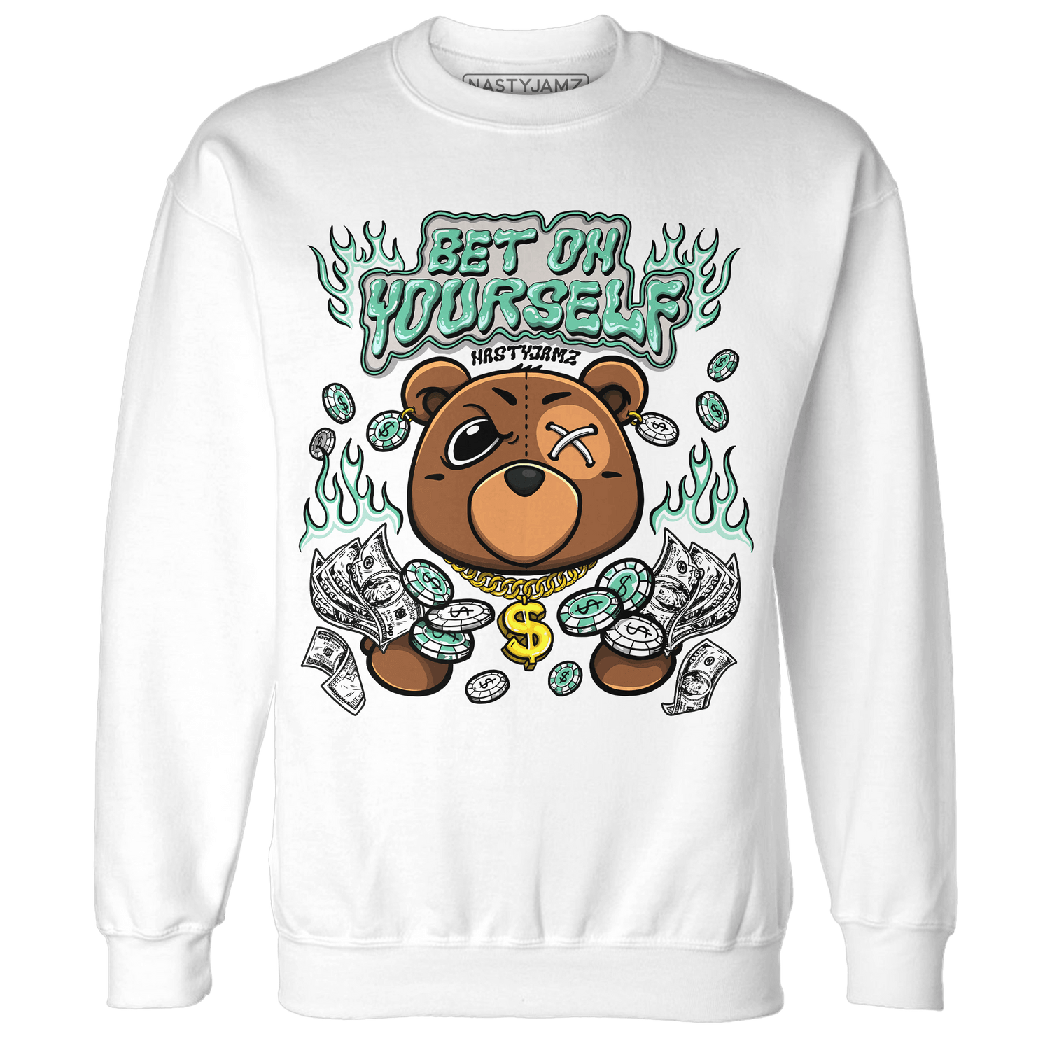 High OG Green Glow 1s Sweatshirt Match Bet On Yourself BER - NastyJamz