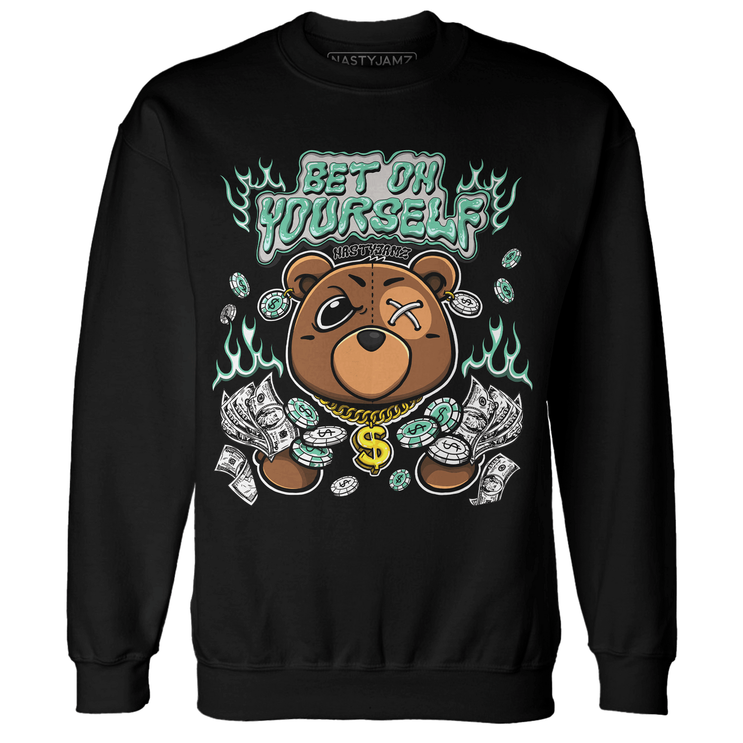 High OG Green Glow 1s Sweatshirt Match Bet On Yourself BER - NastyJamz