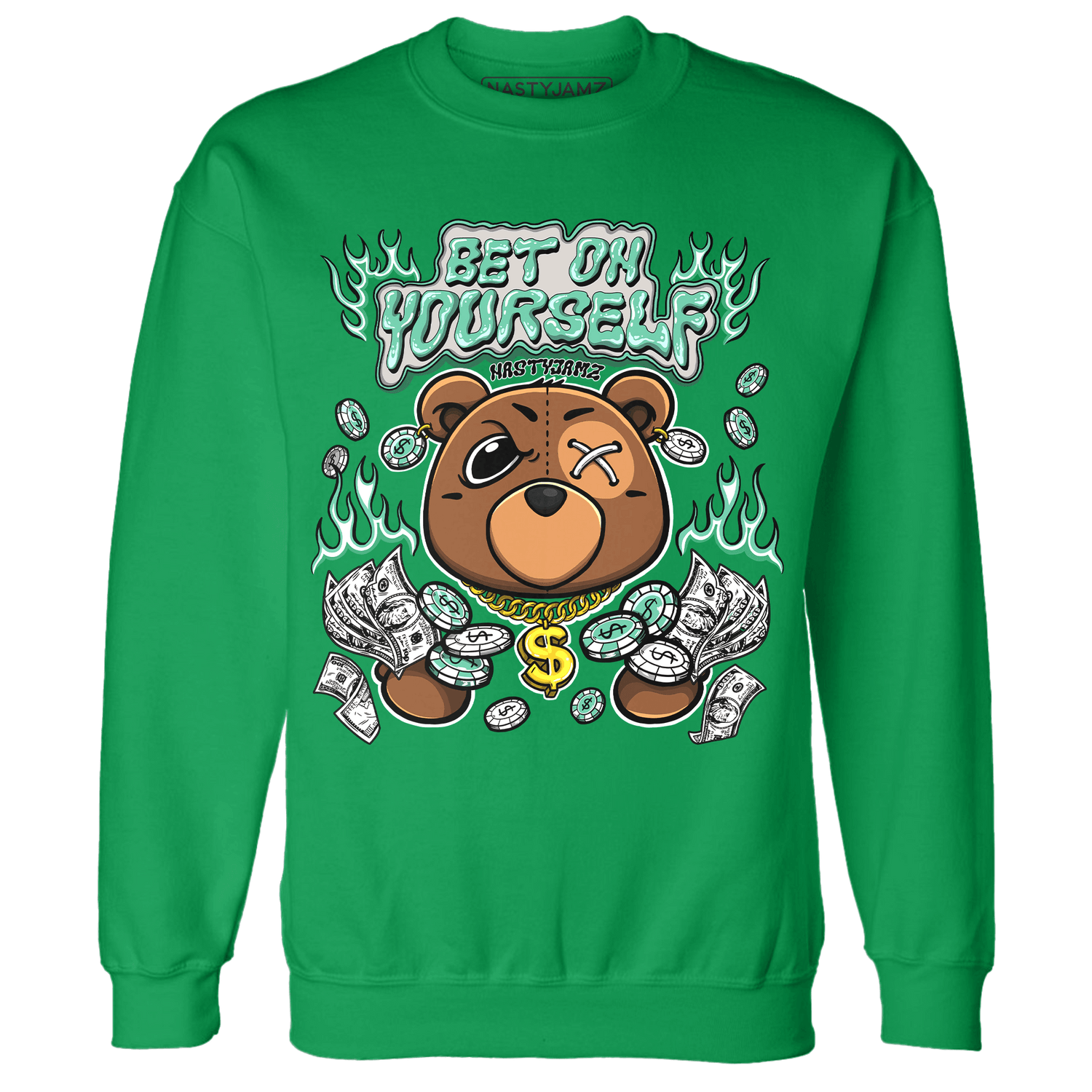 High OG Green Glow 1s Sweatshirt Match Bet On Yourself BER - NastyJamz