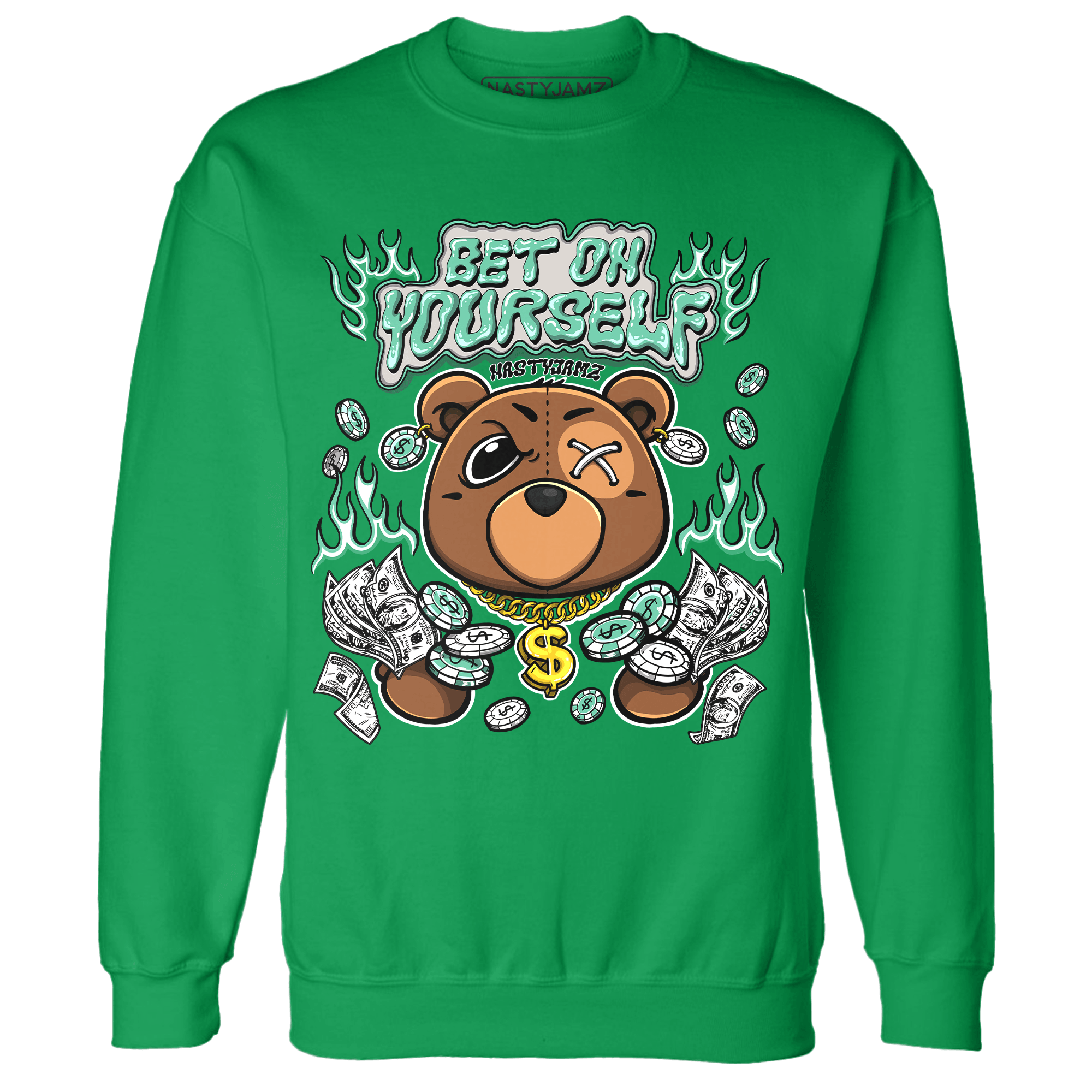 High OG Green Glow 1s Sweatshirt Match Bet On Yourself BER - NastyJamz
