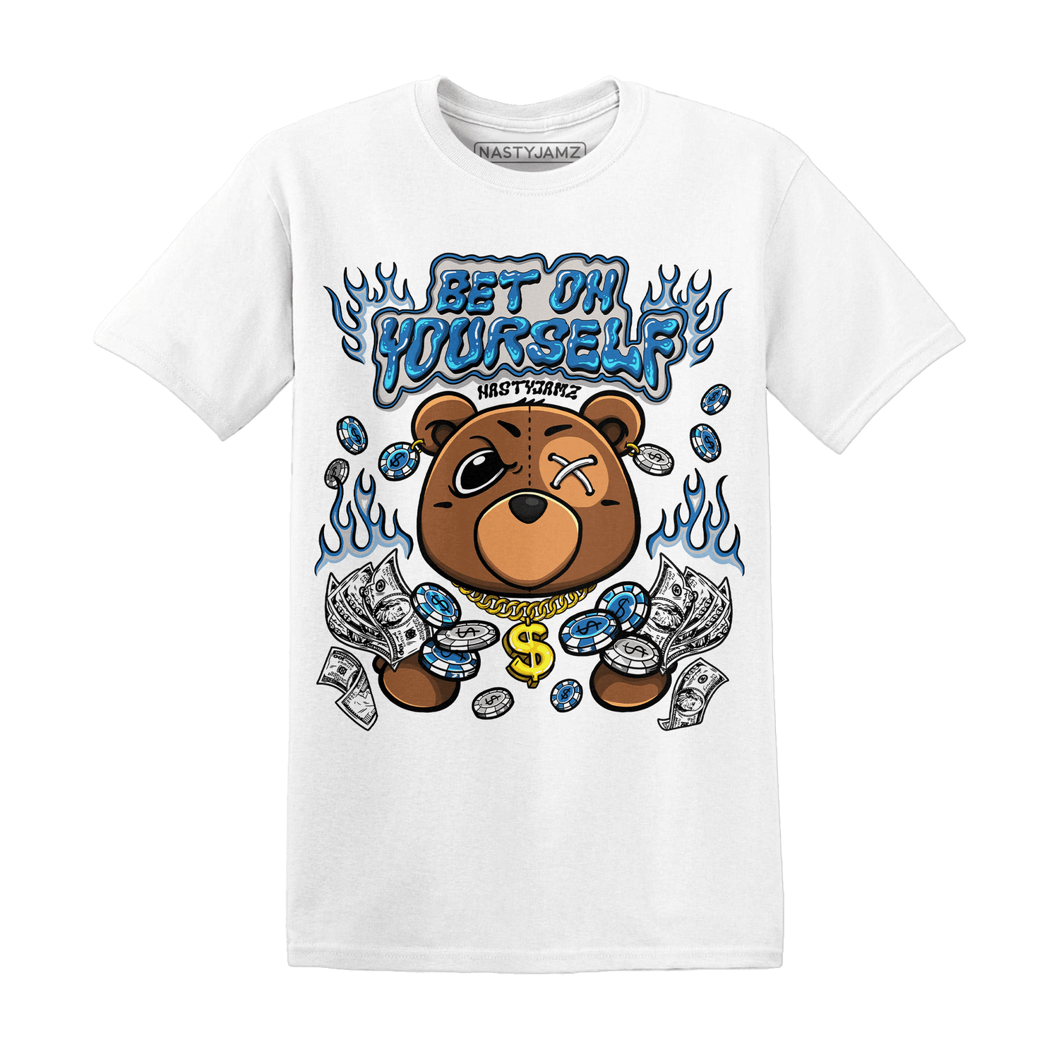 Industrial Blue 4s T Shirt Match Bet On Yourself BER - NastyJamz