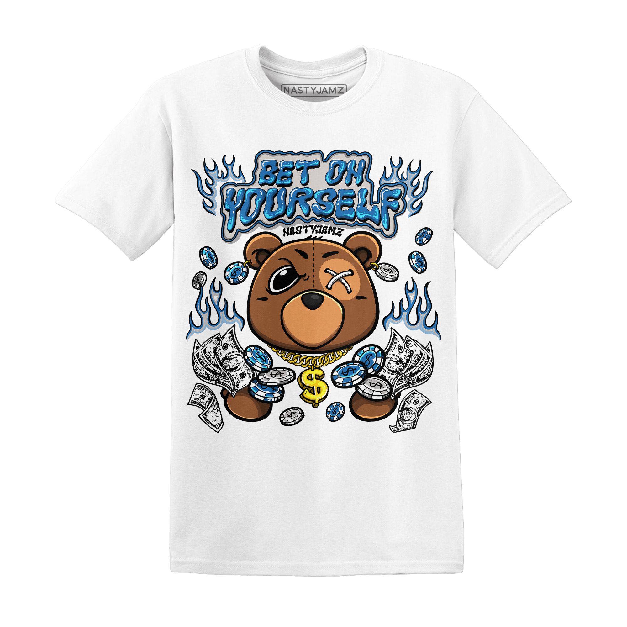 Industrial Blue 4s T Shirt Match Bet On Yourself BER - NastyJamz
