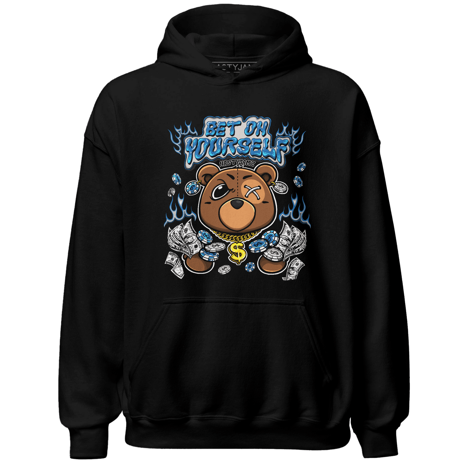 Industrial Blue 4s Hoodie Match Bet On Yourself BER - NastyJamz