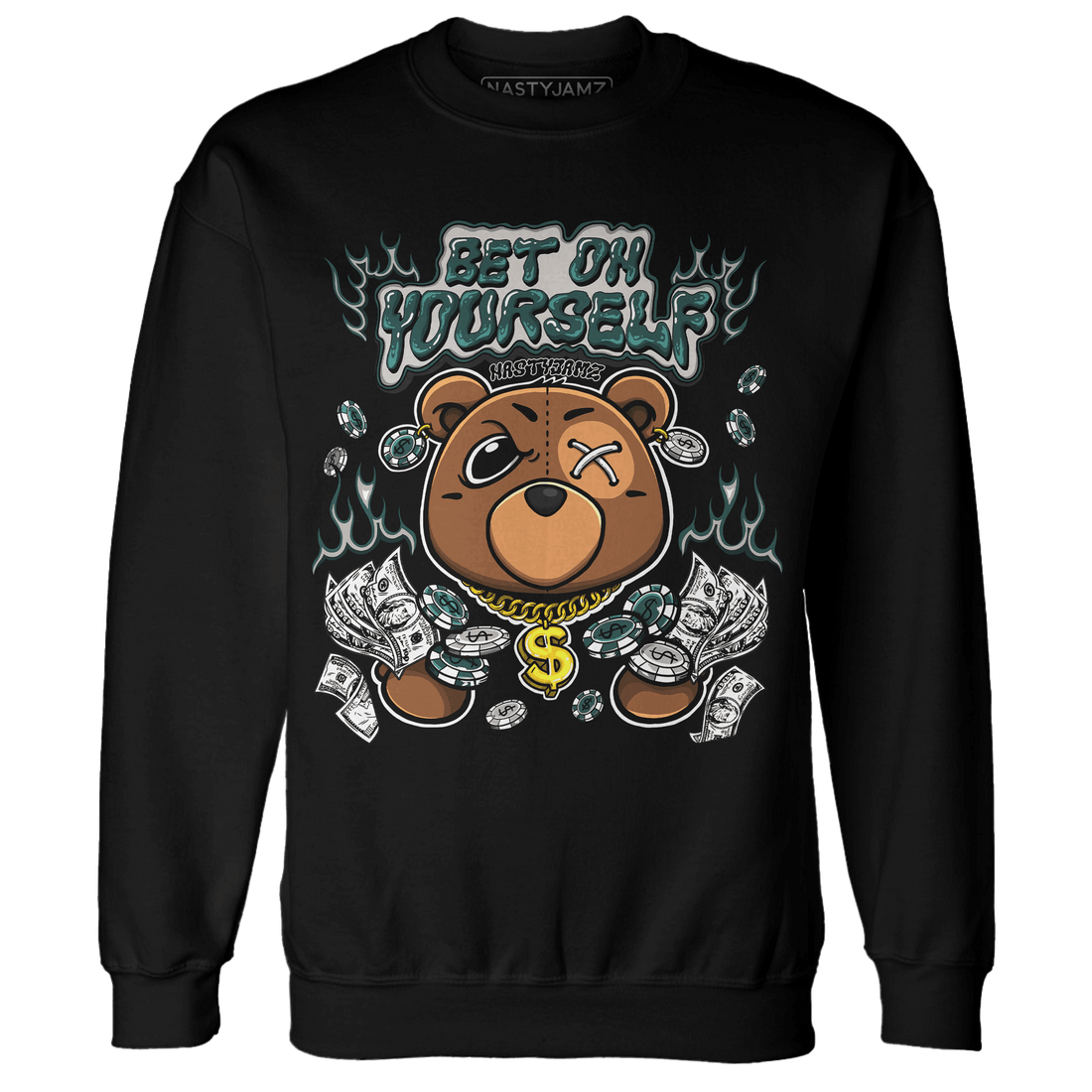 Oxidized Green 4s Sweatshirt Match Bet On Yourself BER - NastyJamz