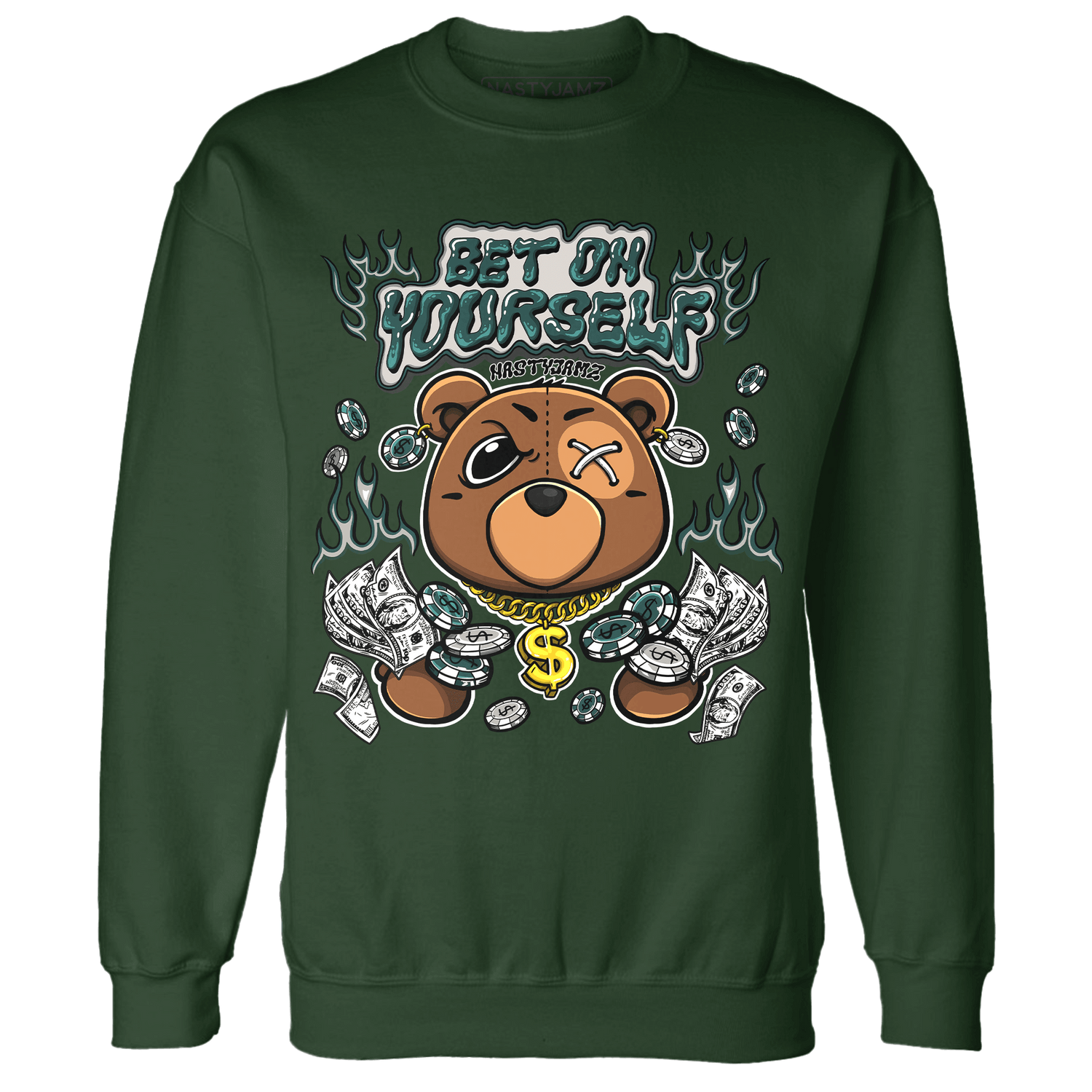 Oxidized Green 4s Sweatshirt Match Bet On Yourself BER - NastyJamz
