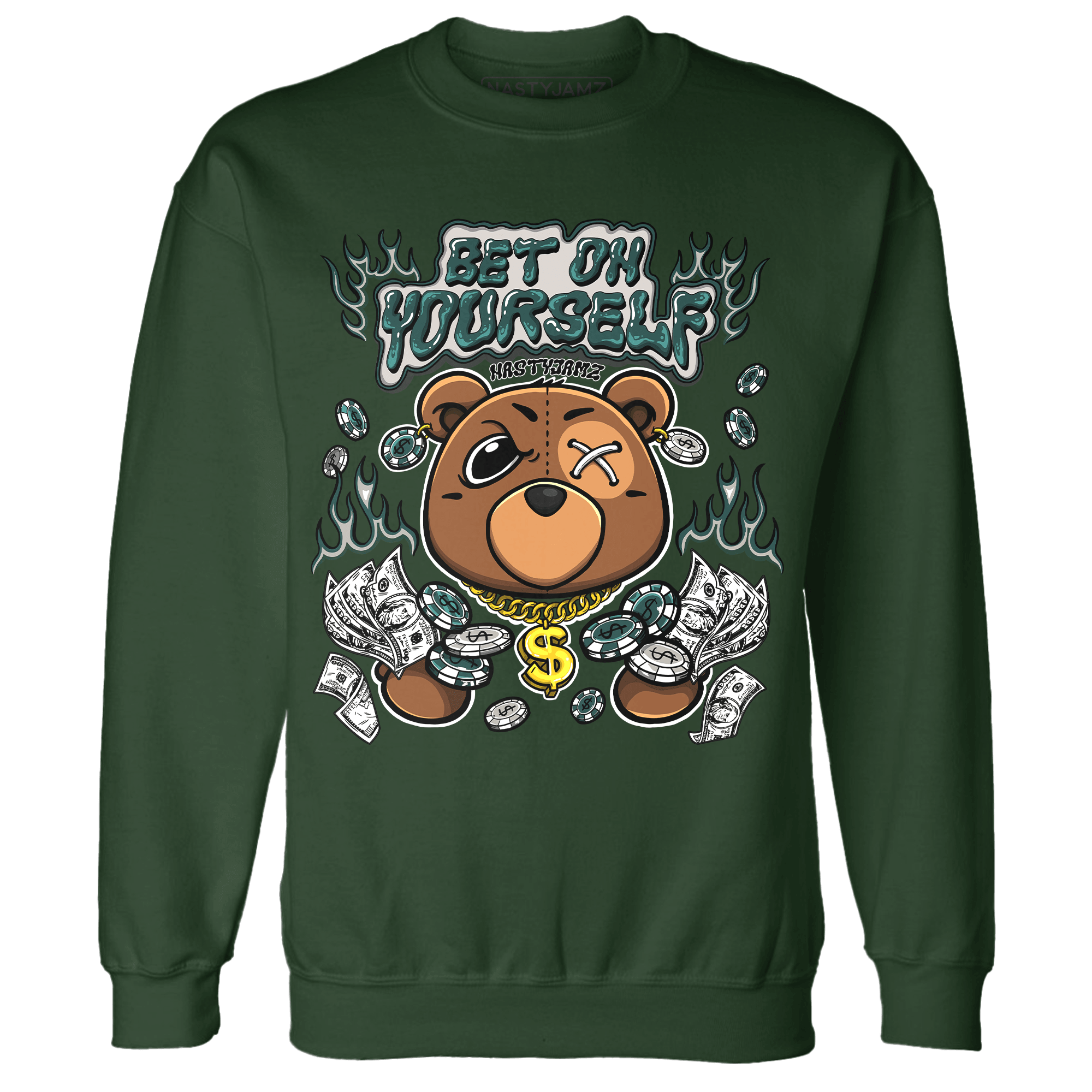 Oxidized Green 4s Sweatshirt Match Bet On Yourself BER - NastyJamz