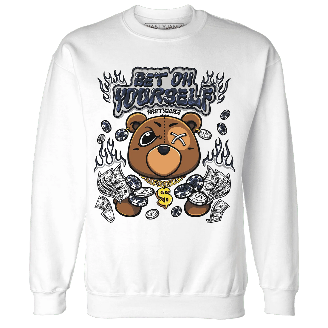 White-Navy-6s-Sweatshirt-Match-Bet-On-Yourself-BER