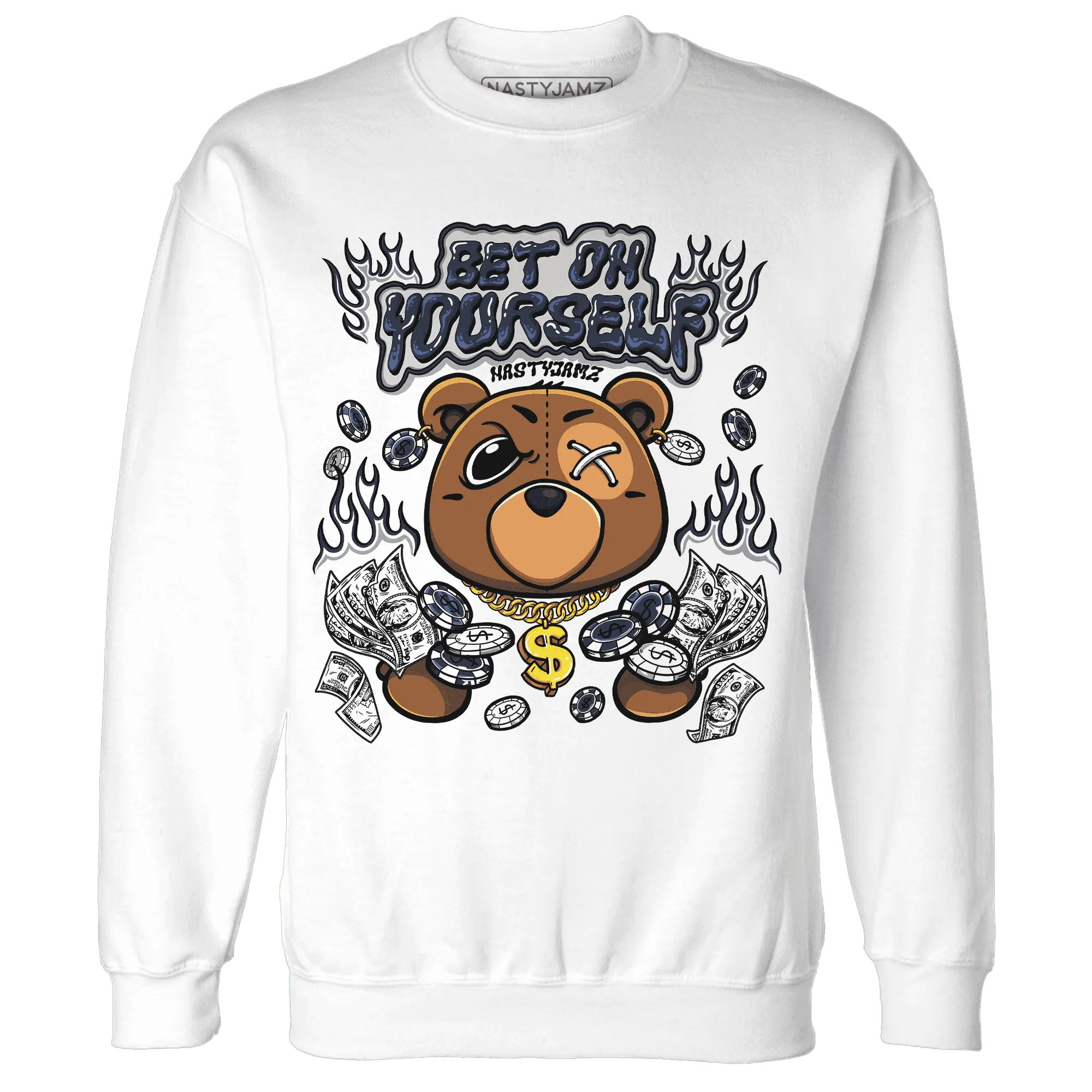 White-Navy-6s-Sweatshirt-Match-Bet-On-Yourself-BER