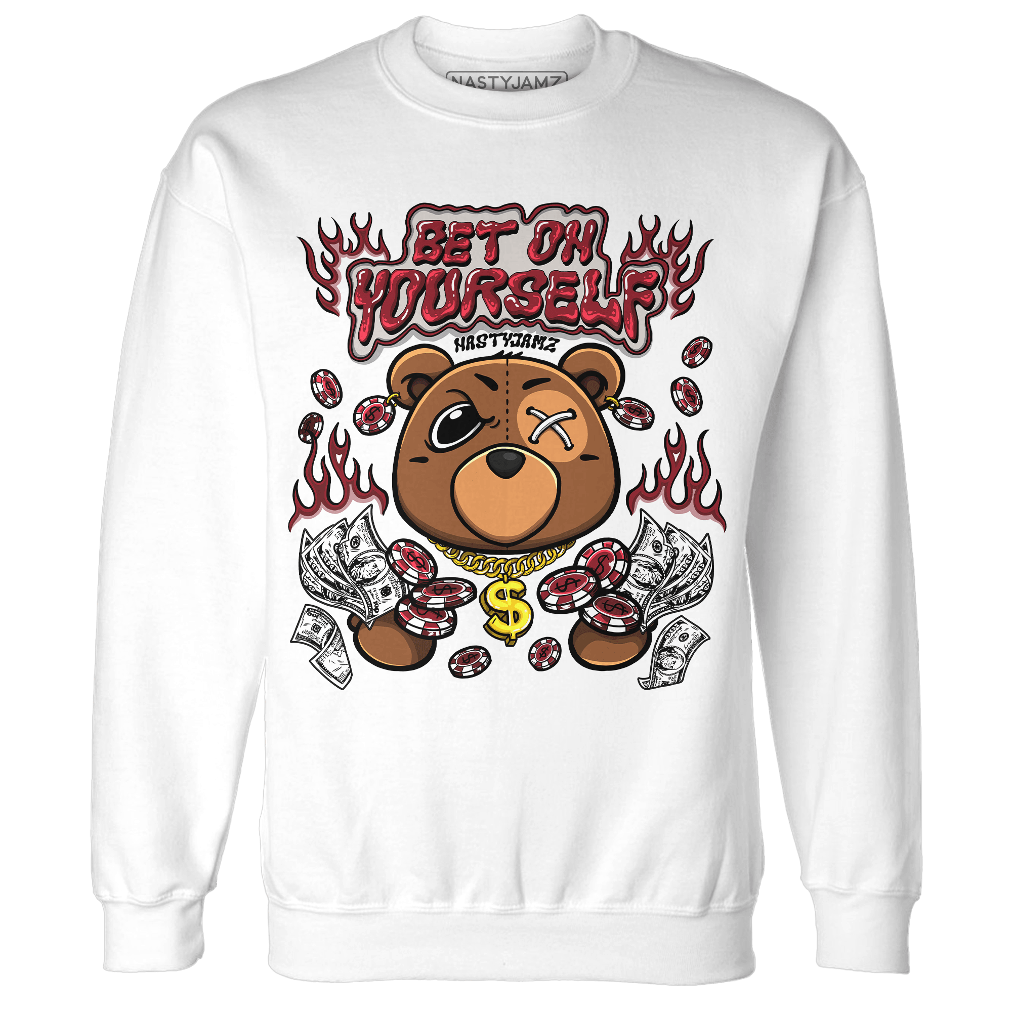 Cherry 12s Sweatshirt Match Bet On Yourself BER - NastyJamz