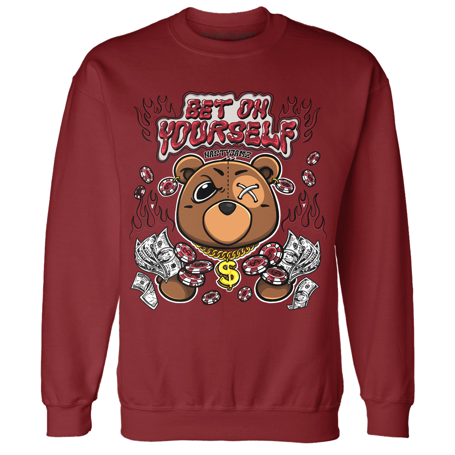 Cherry 12s Sweatshirt Match Bet On Yourself BER - NastyJamz