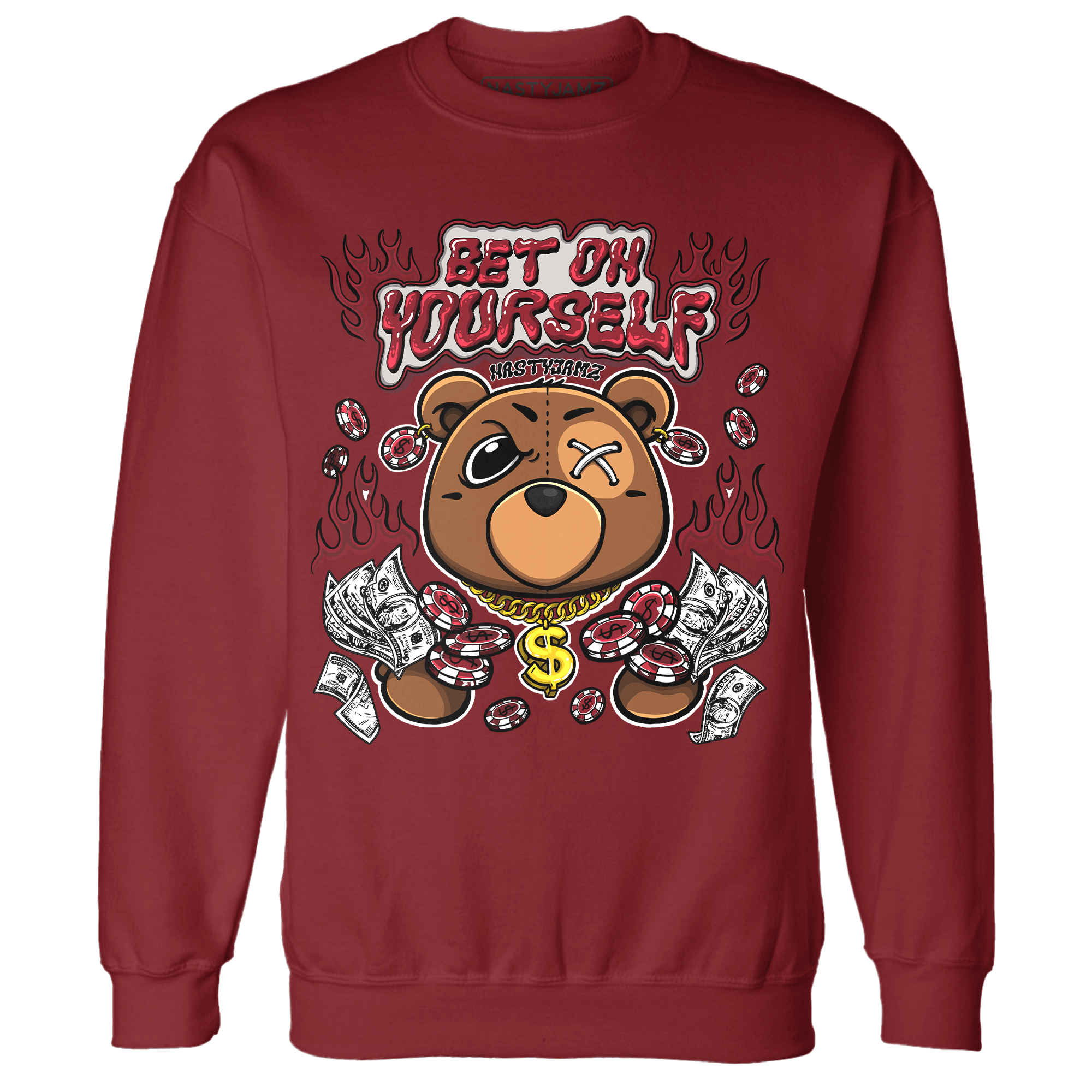 Cherry 12s Sweatshirt Match Bet On Yourself BER - NastyJamz