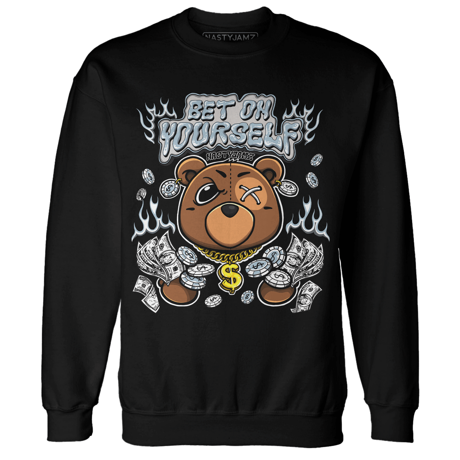 Blue Grey 13s Sweatshirt Match Bet On Yourself BER - NastyJamz