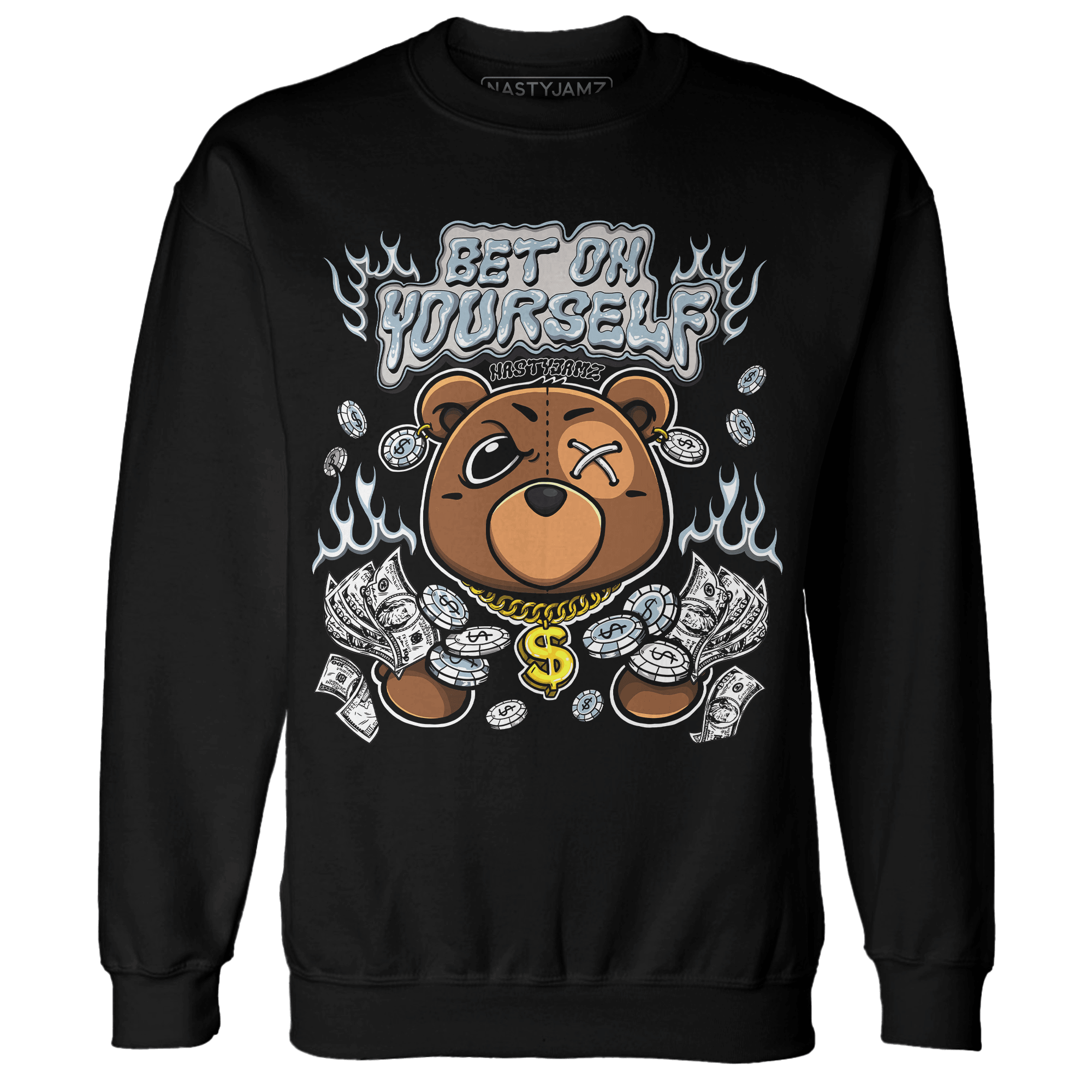 Blue Grey 13s Sweatshirt Match Bet On Yourself BER - NastyJamz
