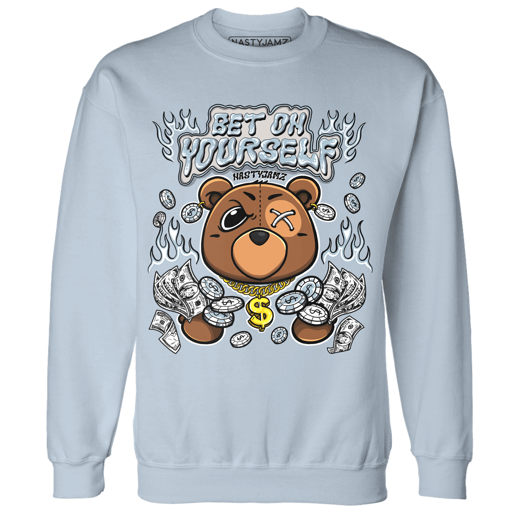 Blue Grey 13s Sweatshirt Match Bet On Yourself BER - NastyJamz