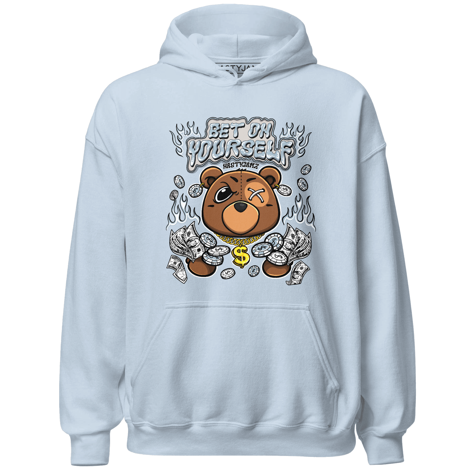 Blue Grey 13s Hoodie Match Bet On Yourself BER - NastyJamz