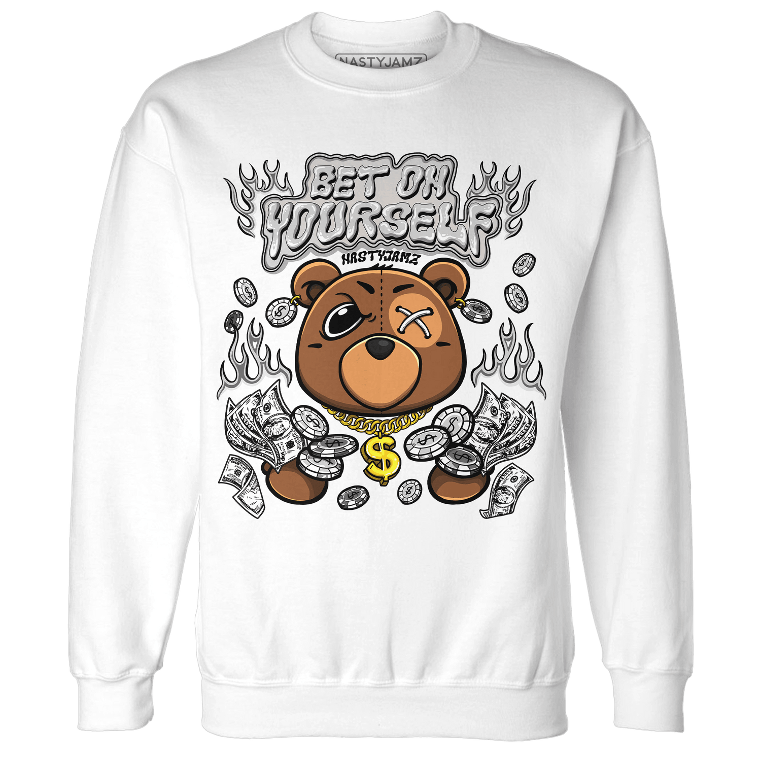 Retro High OG Black White 1s Sweatshirt Match Bet On Yourself BER - NastyJamz