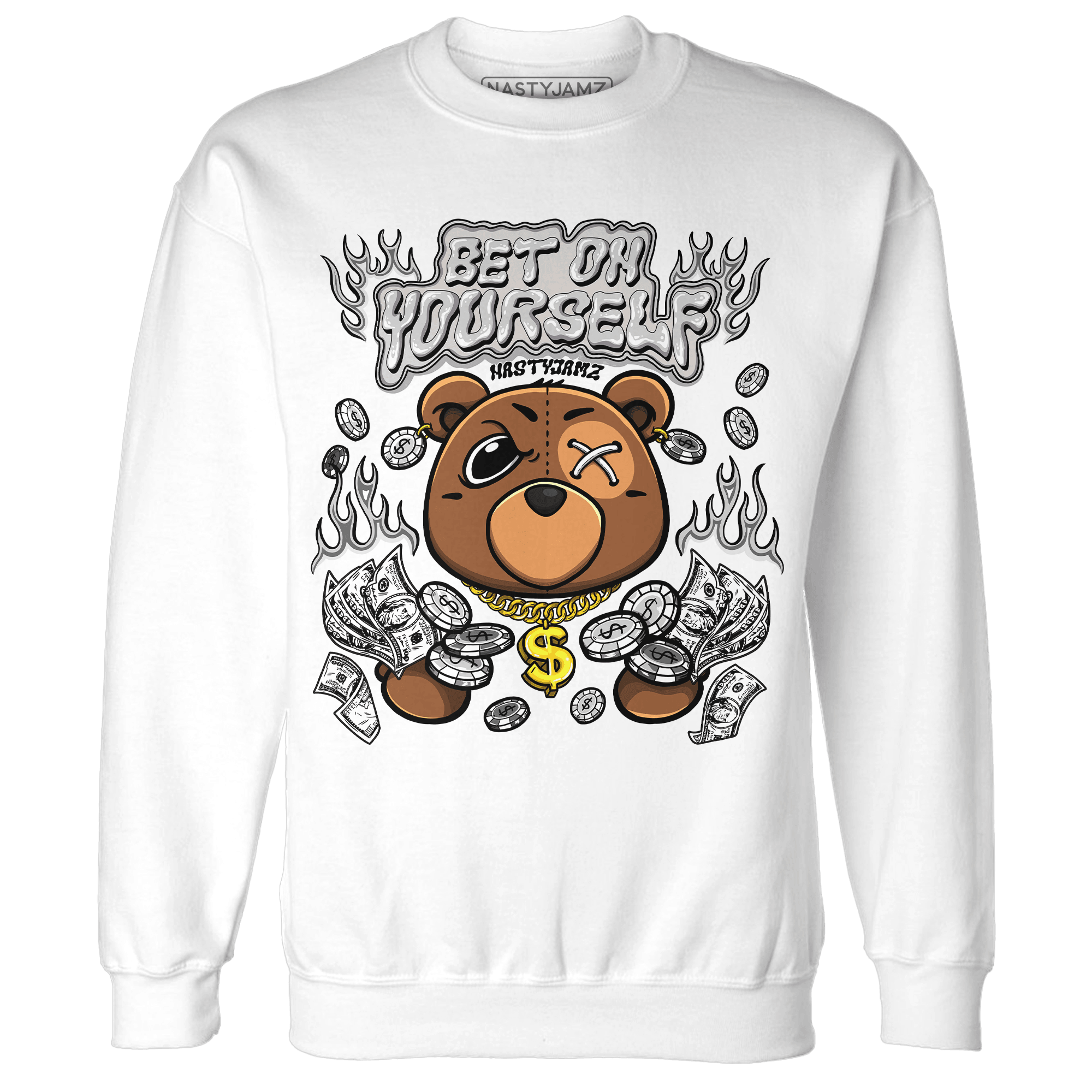 Retro High OG Black White 1s Sweatshirt Match Bet On Yourself BER - NastyJamz