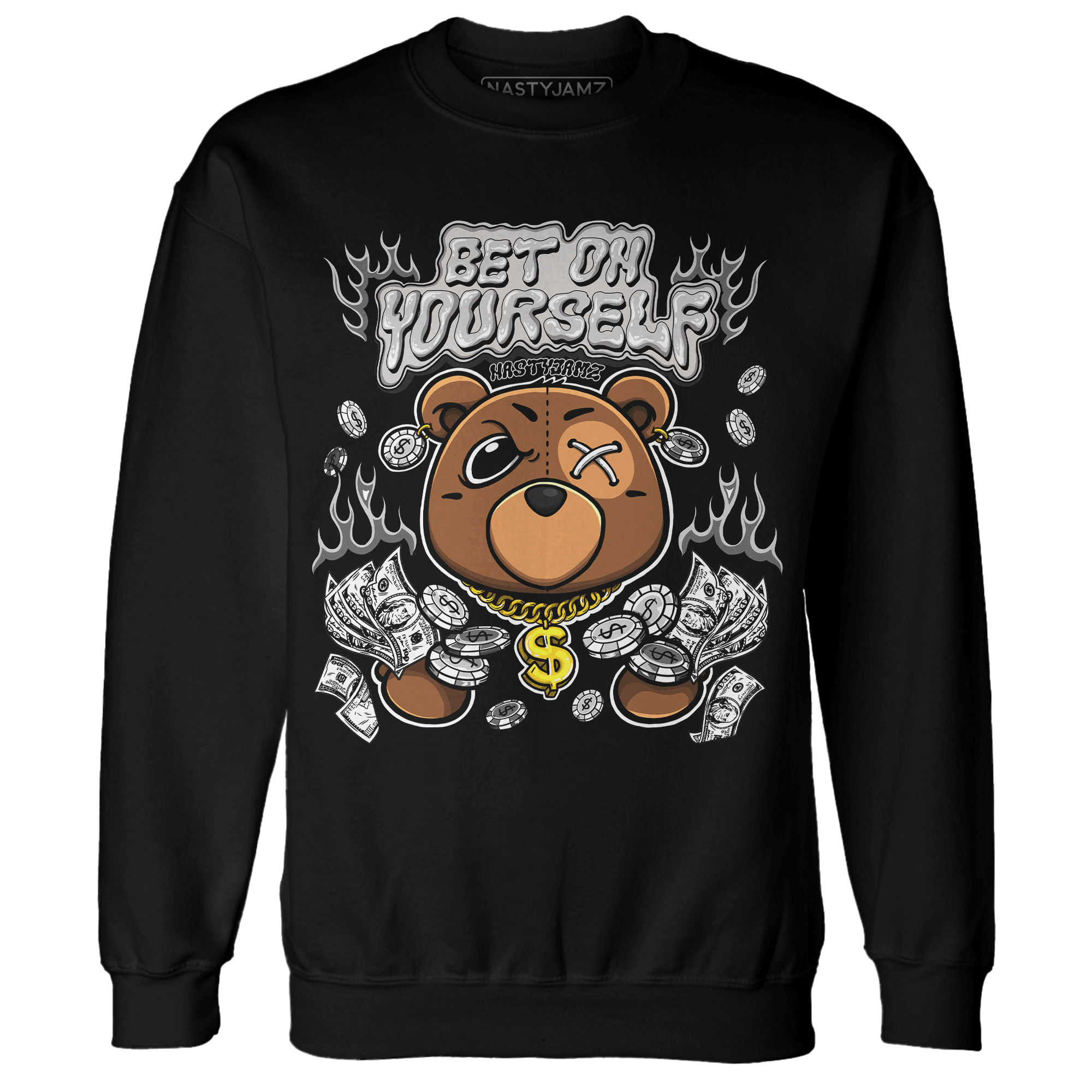 Retro High OG Black White 1s Sweatshirt Match Bet On Yourself BER - NastyJamz