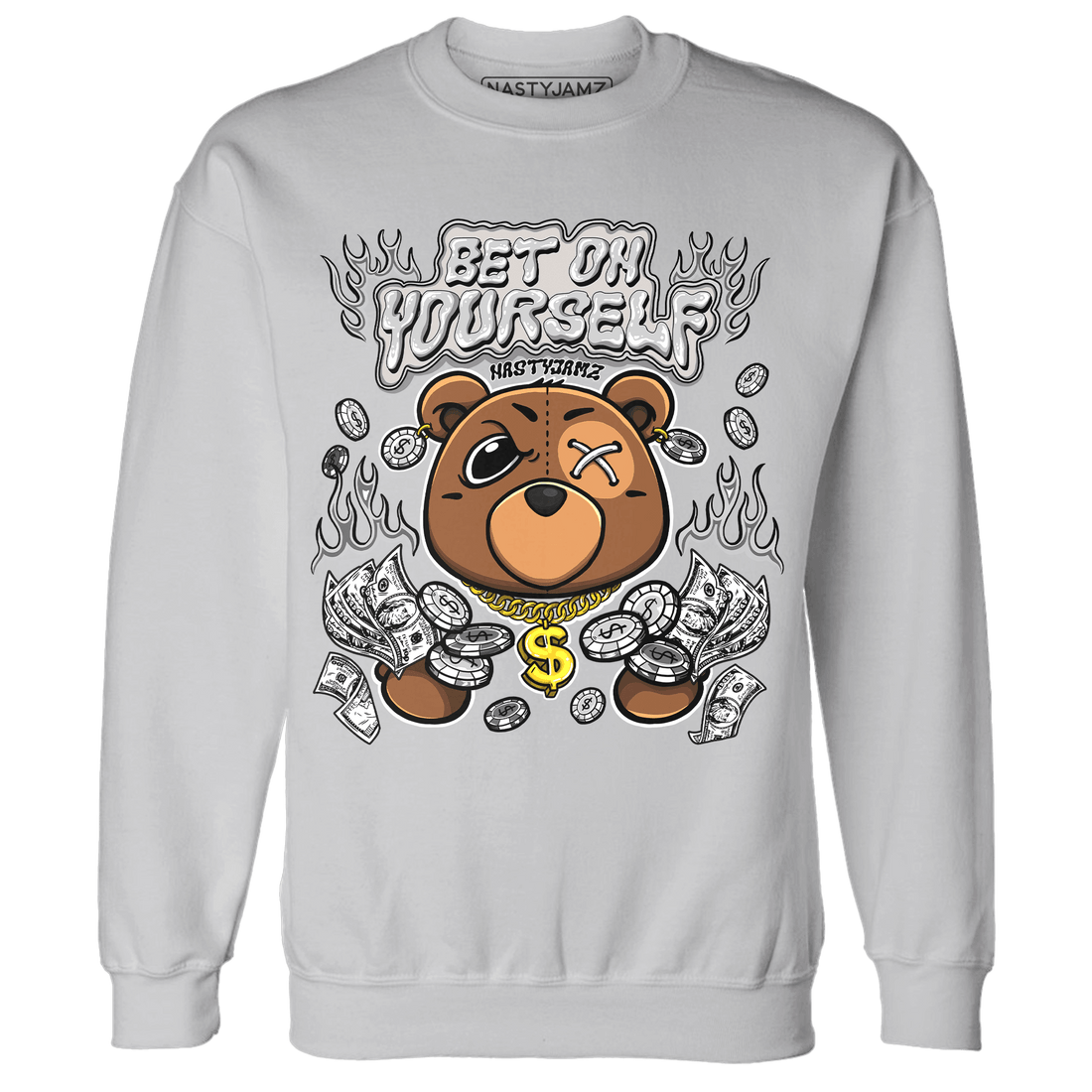 Retro High OG Black White 1s Sweatshirt Match Bet On Yourself BER - NastyJamz