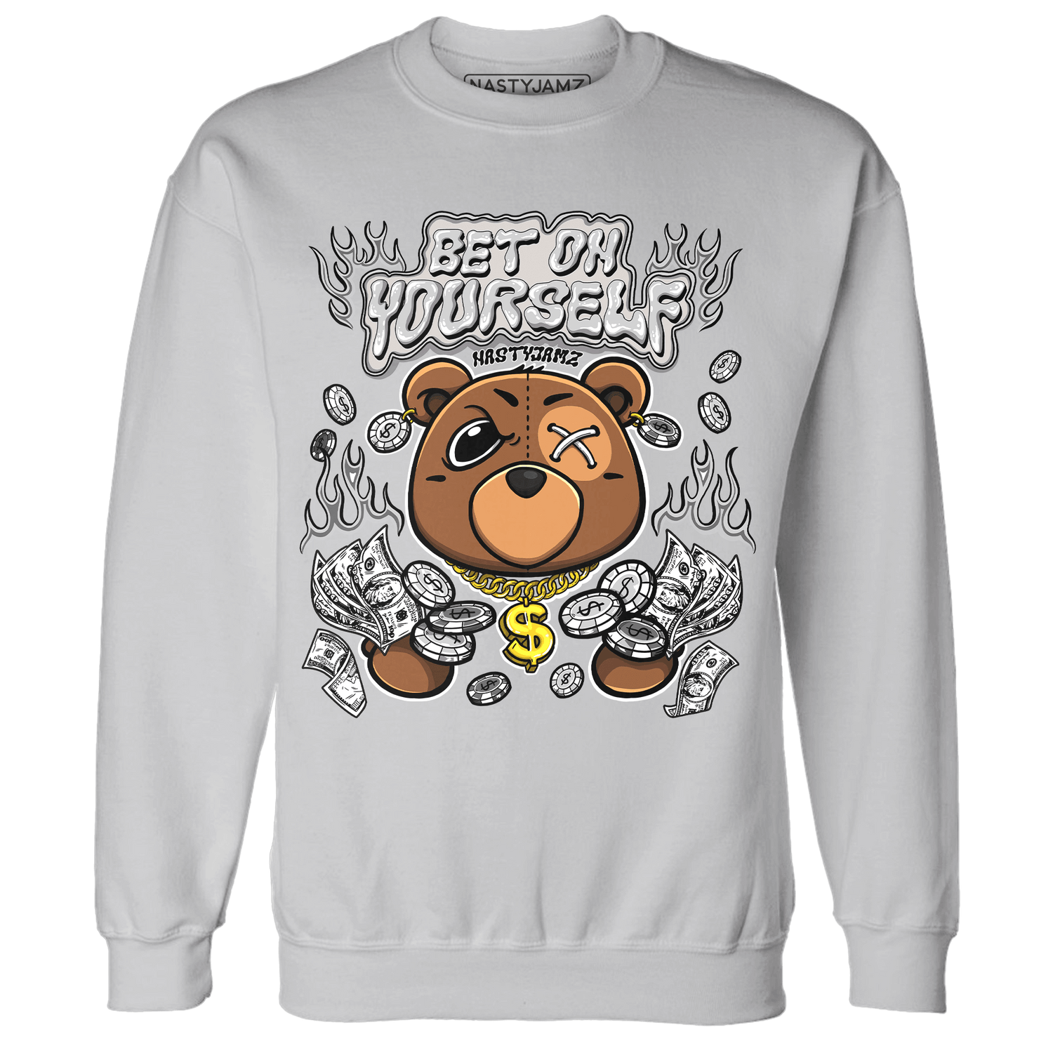 Retro High OG Black White 1s Sweatshirt Match Bet On Yourself BER - NastyJamz