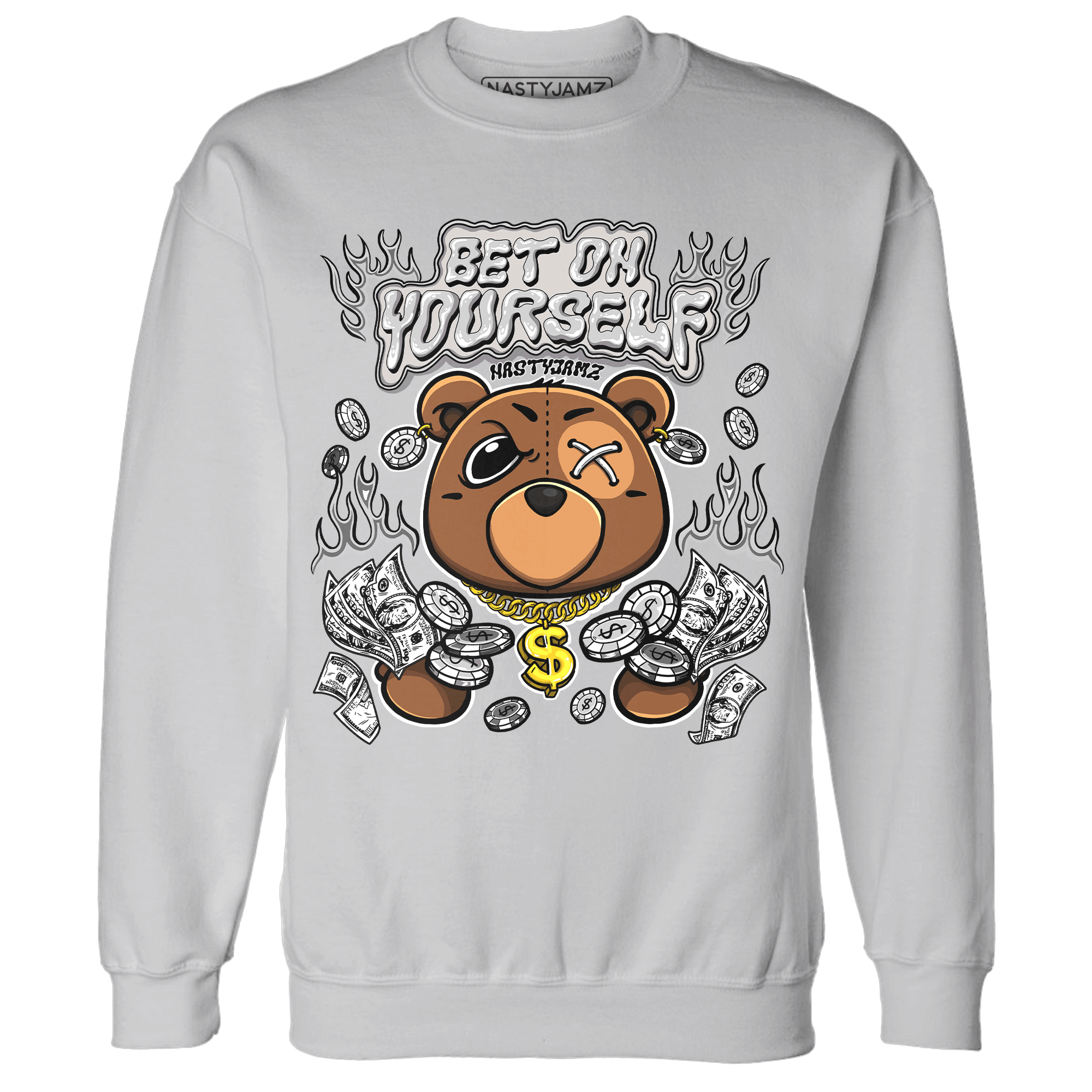 Retro High OG Black White 1s Sweatshirt Match Bet On Yourself BER - NastyJamz