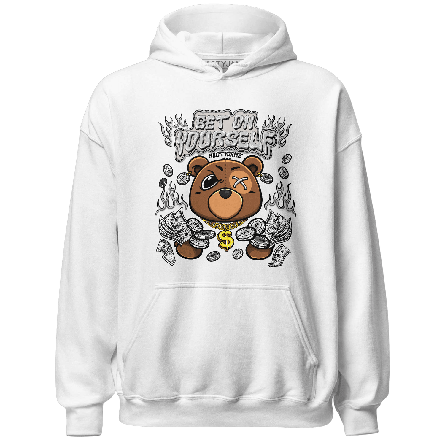 Retro High OG Black White 1s Hoodie Match Bet On Yourself BER - NastyJamz