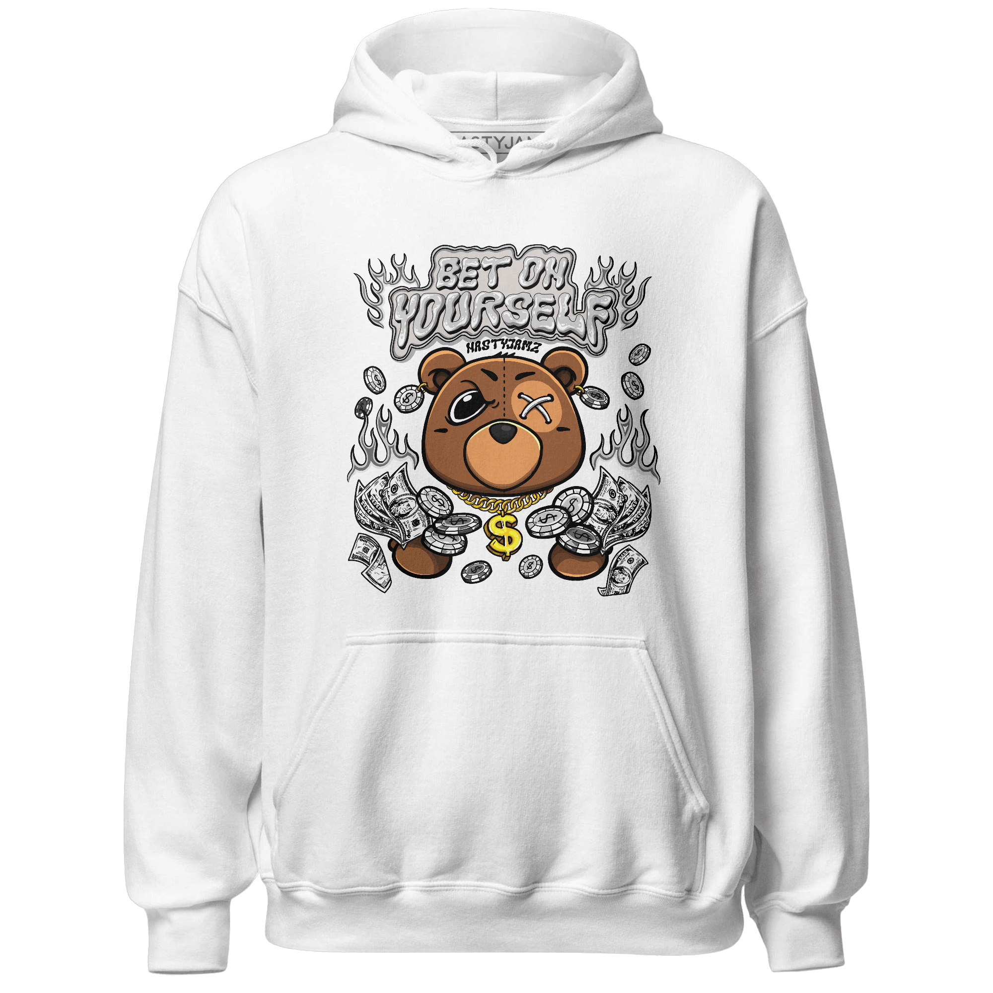 Retro High OG Black White 1s Hoodie Match Bet On Yourself BER - NastyJamz