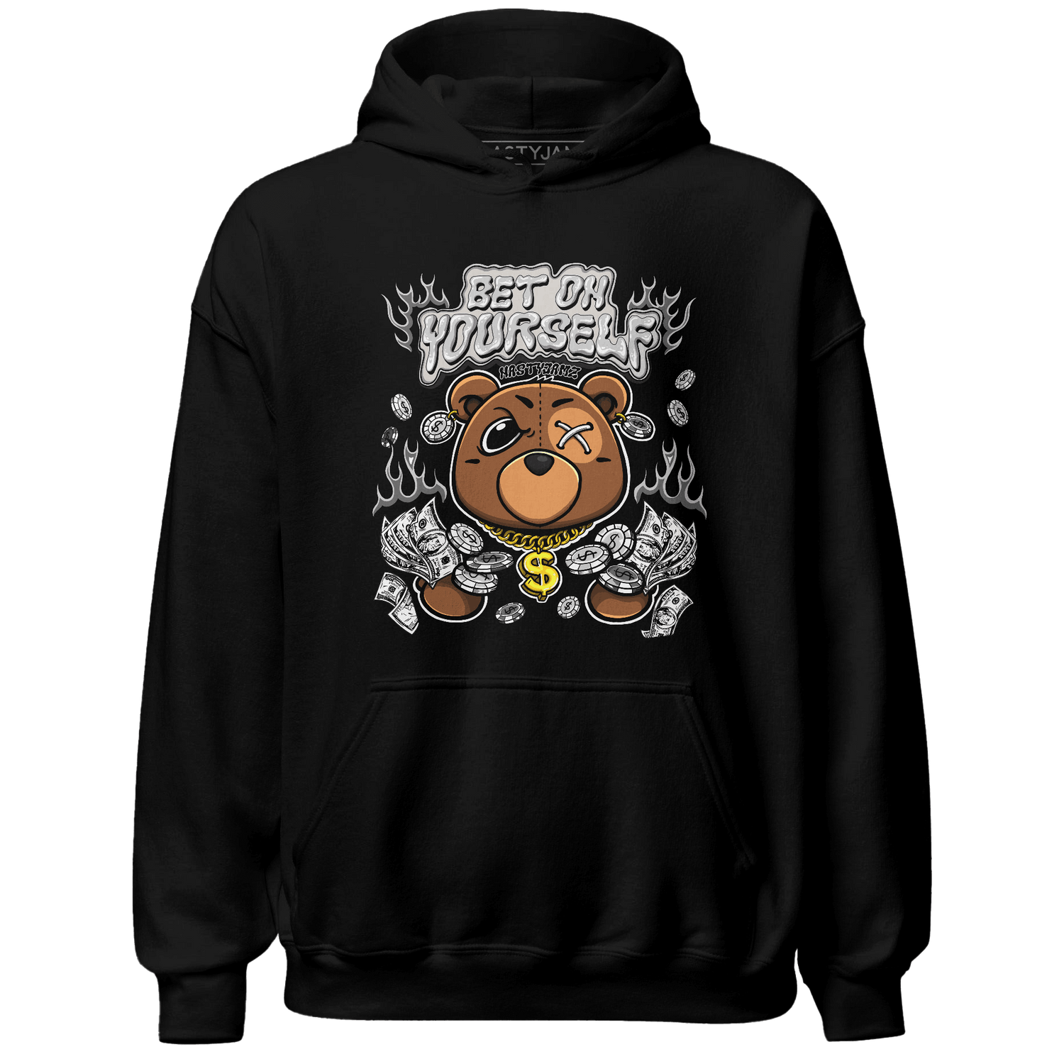 Retro High OG Black White 1s Hoodie Match Bet On Yourself BER - NastyJamz