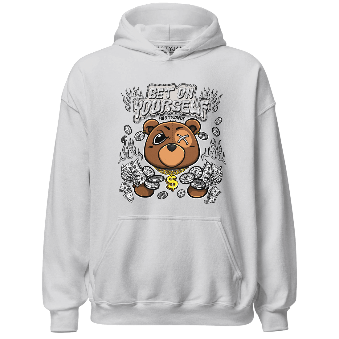 Retro High OG Black White 1s Hoodie Match Bet On Yourself BER - NastyJamz
