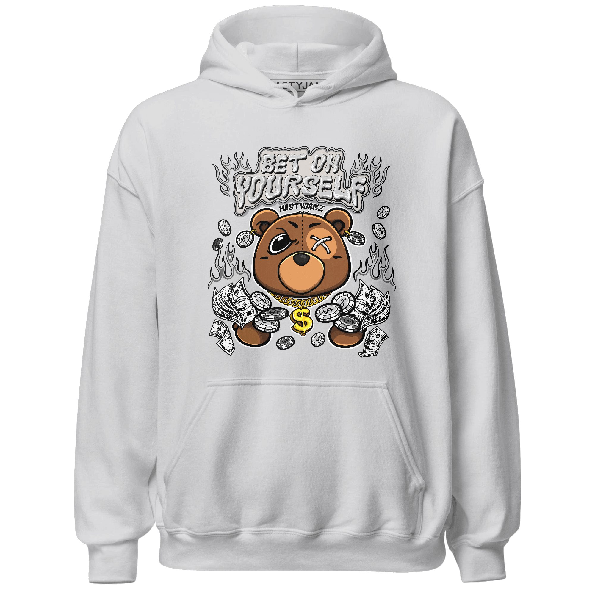 Retro High OG Black White 1s Hoodie Match Bet On Yourself BER - NastyJamz