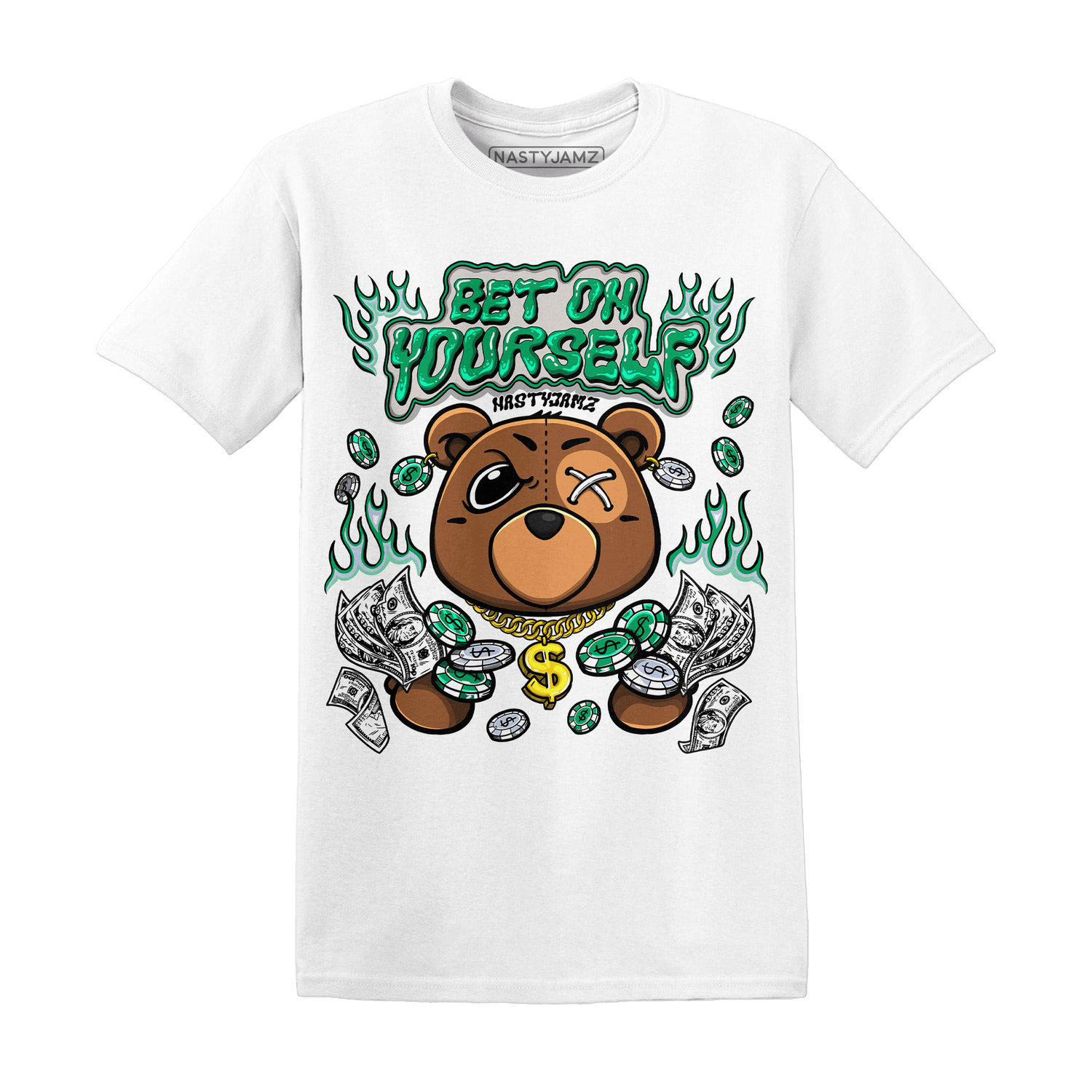 Lucky Green 5s T Shirt Match Bet On Yourself BER - NastyJamz