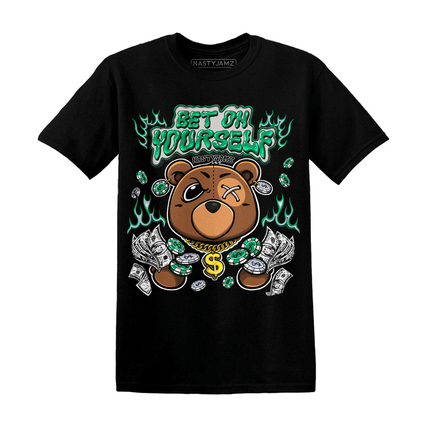 Lucky Green 5s T Shirt Match Bet On Yourself BER - NastyJamz