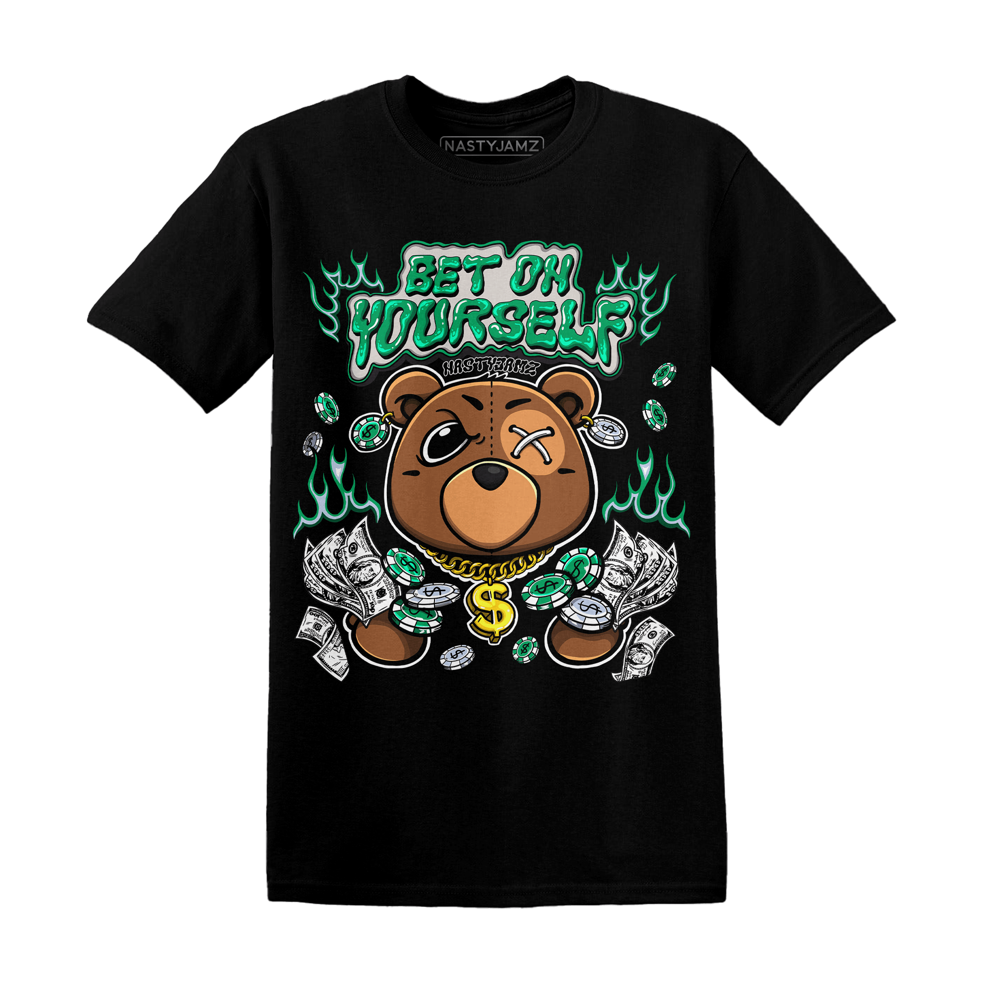 Lucky Green 5s T Shirt Match Bet On Yourself BER - NastyJamz