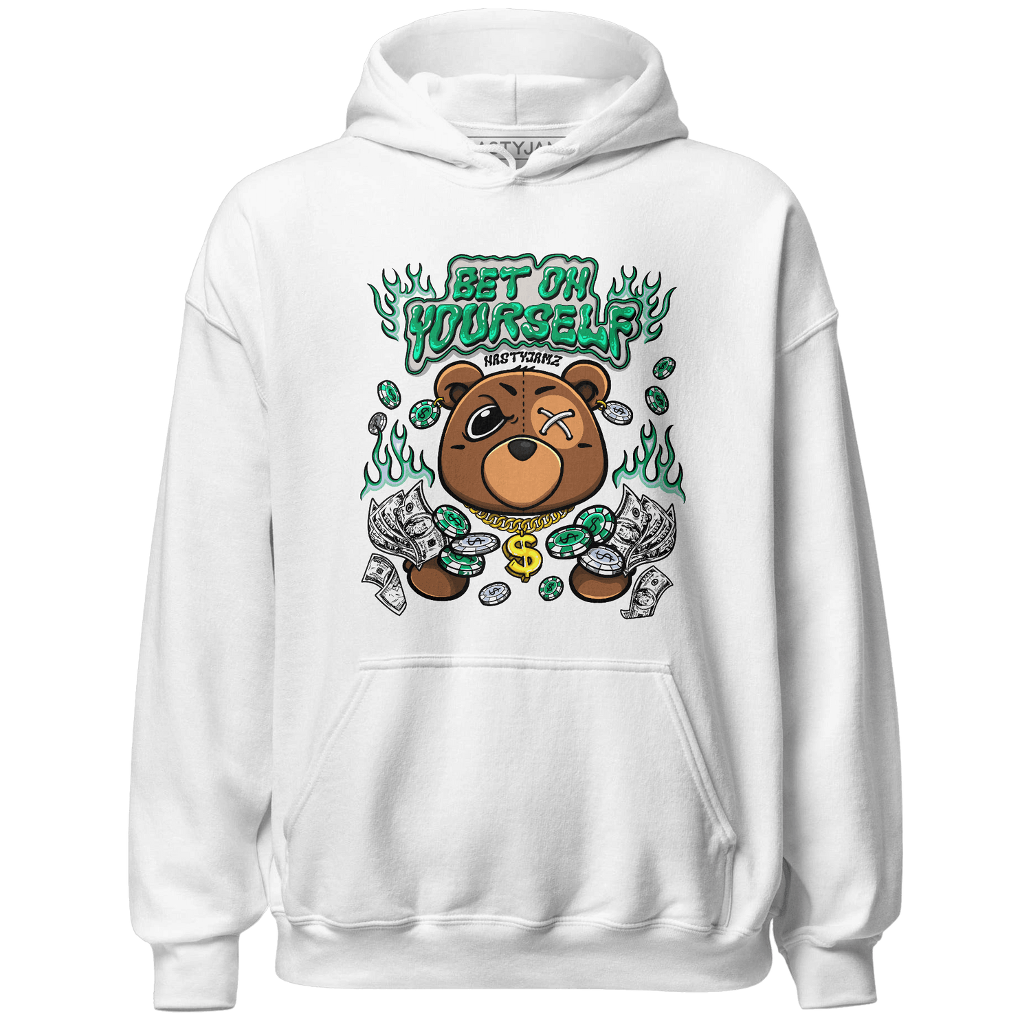 Lucky Green 5s Hoodie Match Bet On Yourself BER - NastyJamz