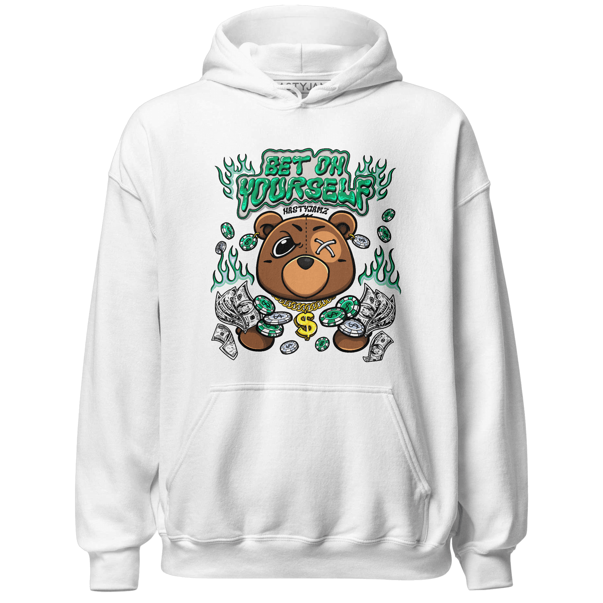 Lucky Green 5s Hoodie Match Bet On Yourself BER - NastyJamz