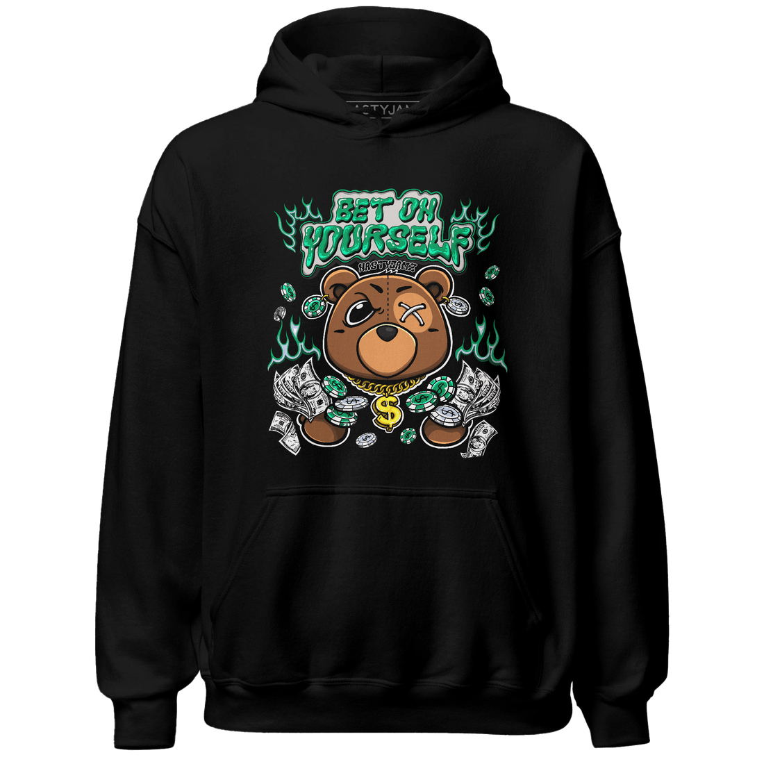 Lucky Green 5s Hoodie Match Bet On Yourself BER - NastyJamz