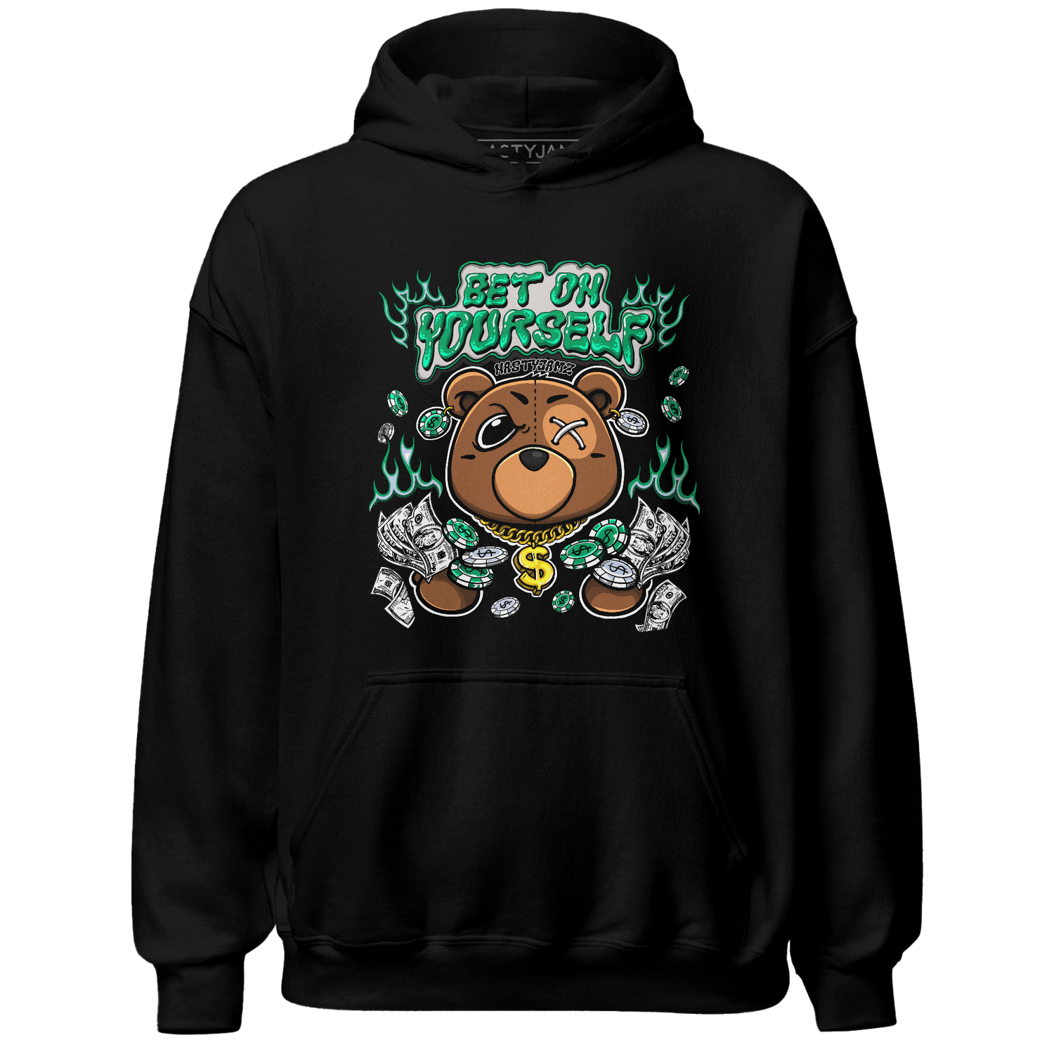 Lucky Green 5s Hoodie Match Bet On Yourself BER - NastyJamz