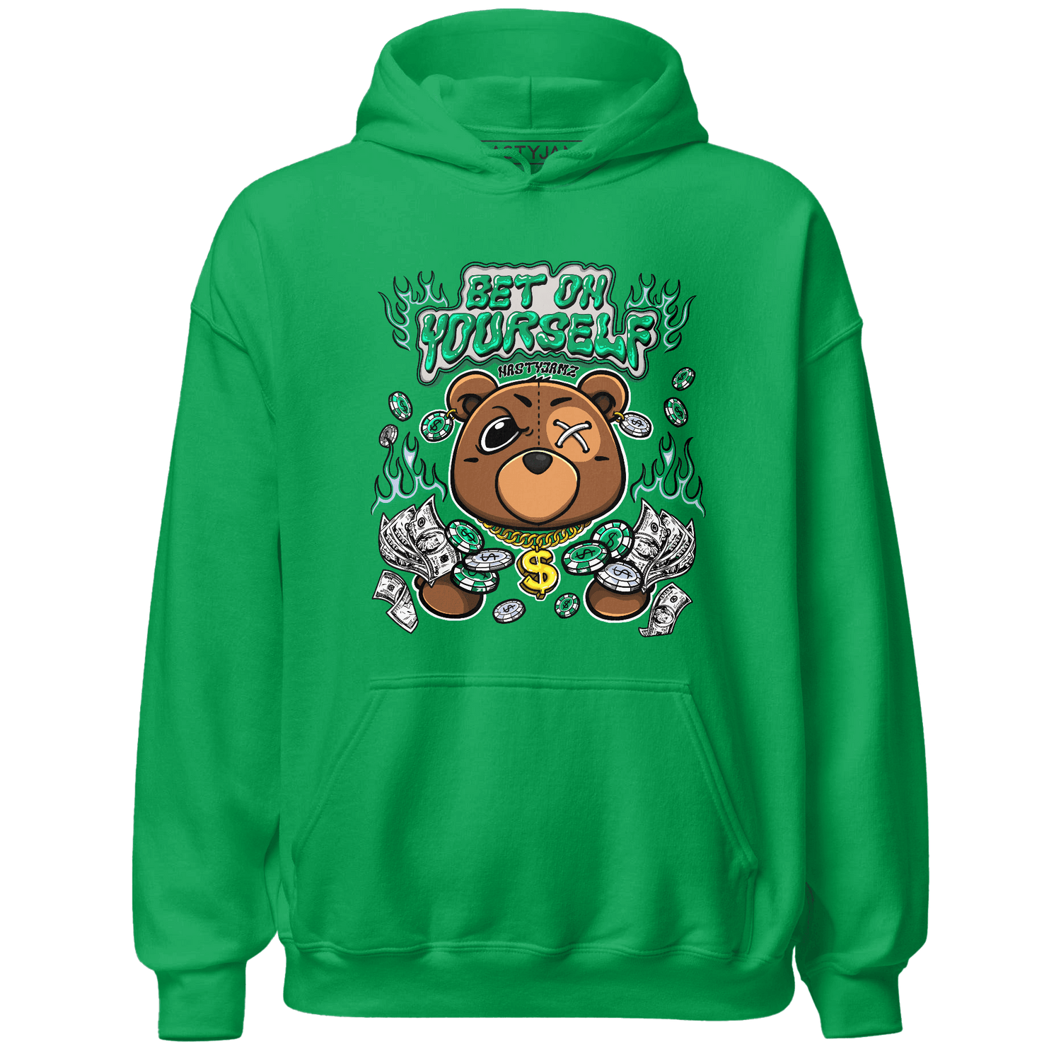 Lucky Green 5s Hoodie Match Bet On Yourself BER - NastyJamz
