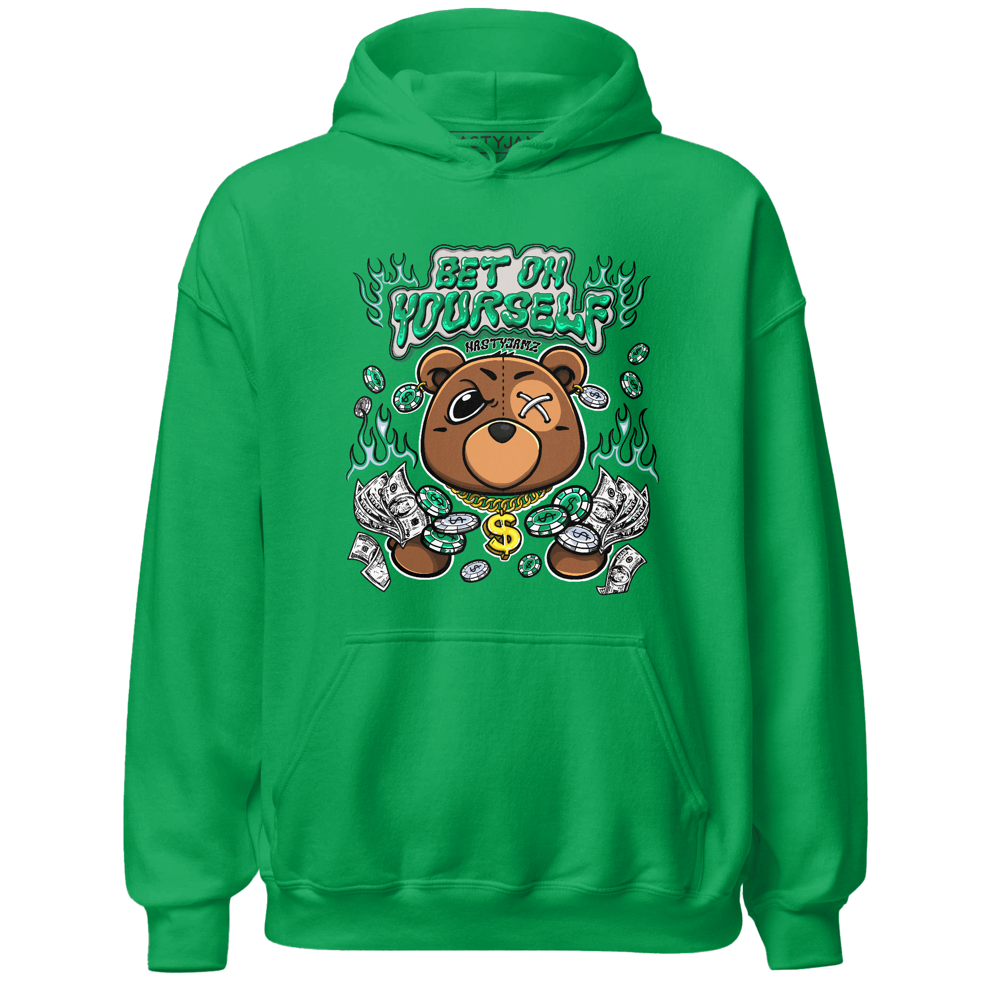 Lucky Green 5s Hoodie Match Bet On Yourself BER - NastyJamz