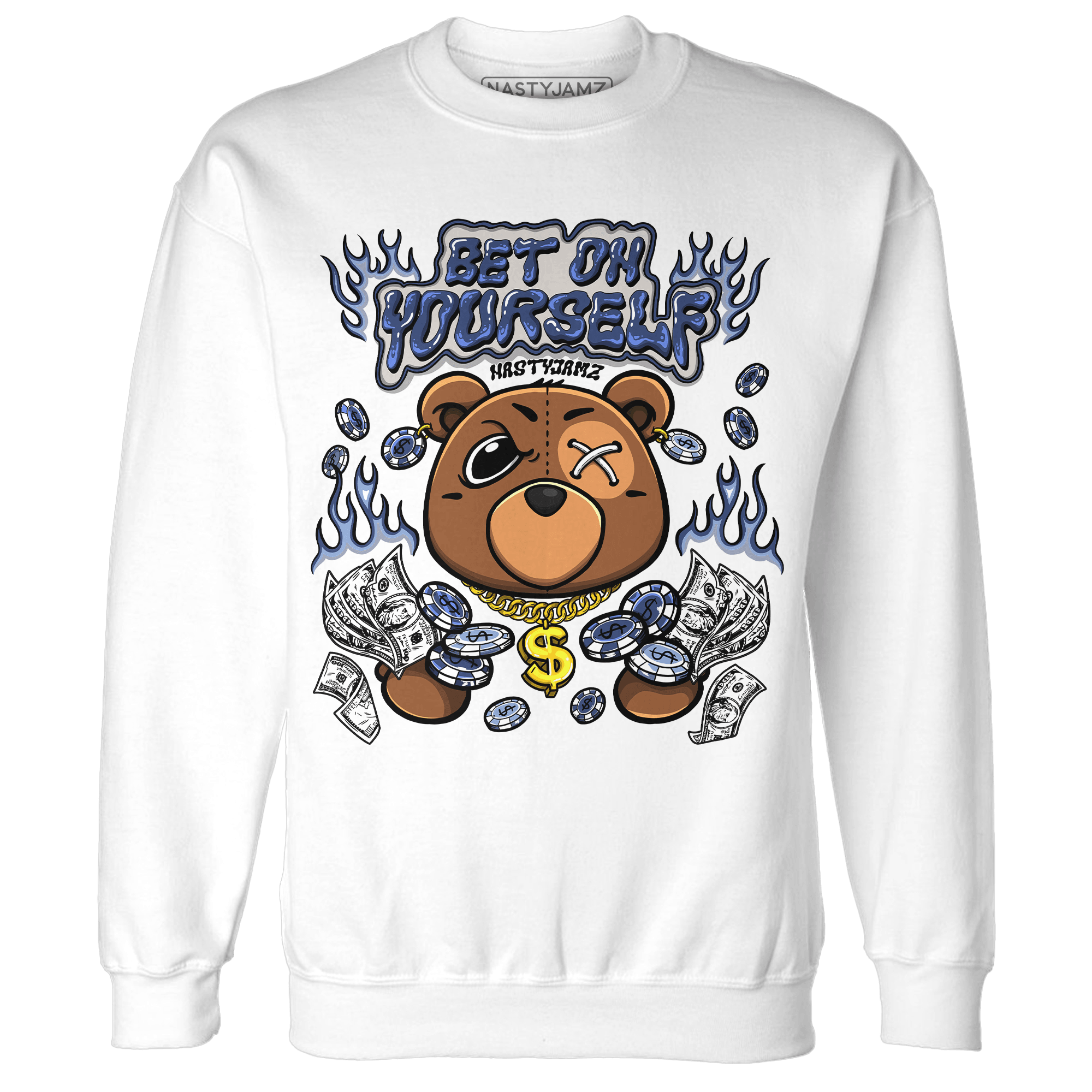 Midnight Navy 5s Sweatshirt Match Bet On Yourself BER - NastyJamz