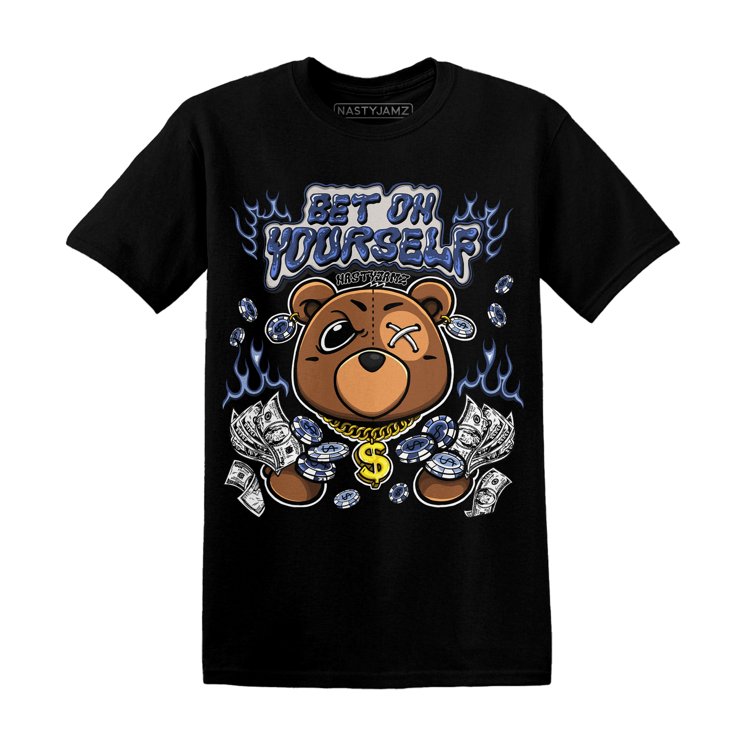 Midnight Navy 5s T Shirt Match Bet On Yourself BER - NastyJamz