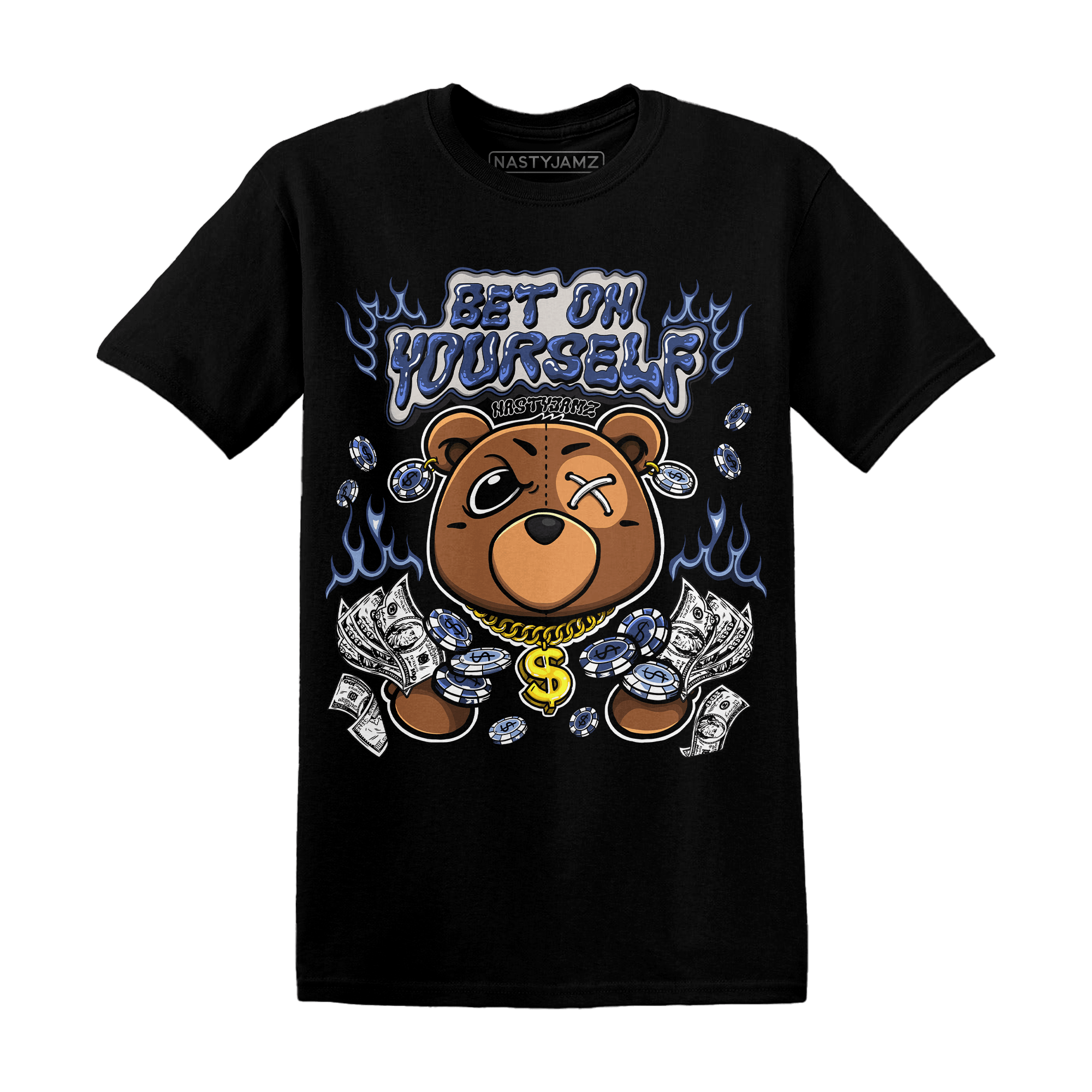 Midnight Navy 5s T Shirt Match Bet On Yourself BER - NastyJamz