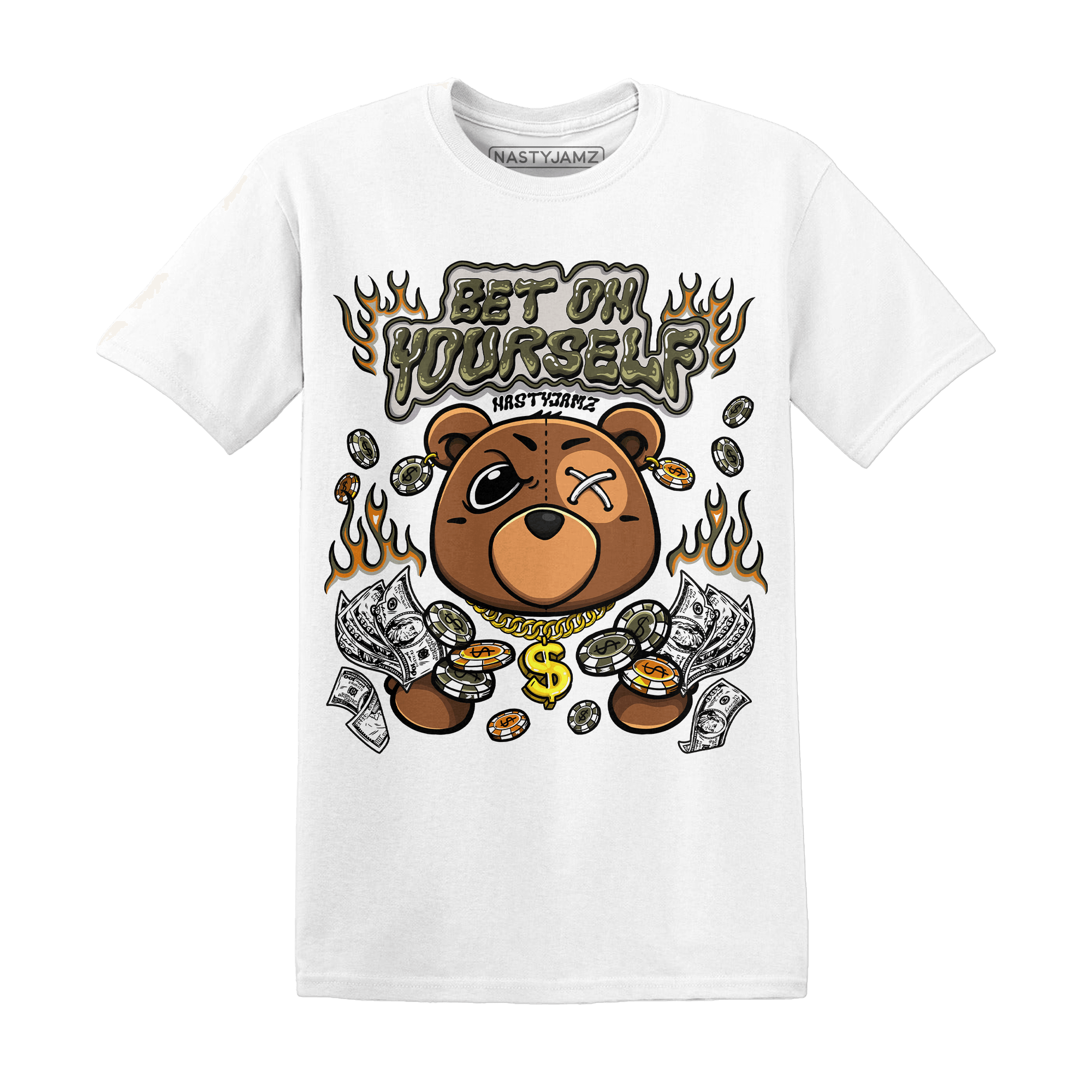 Olive 5s T Shirt Match Bet On Yourself BER - NastyJamz