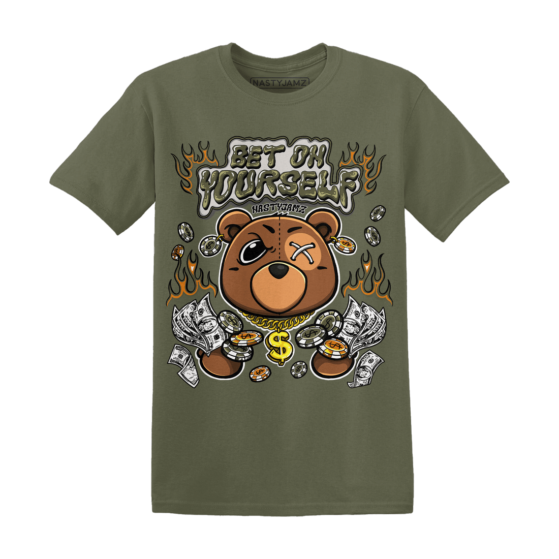 Olive 5s T Shirt Match Bet On Yourself BER - NastyJamz