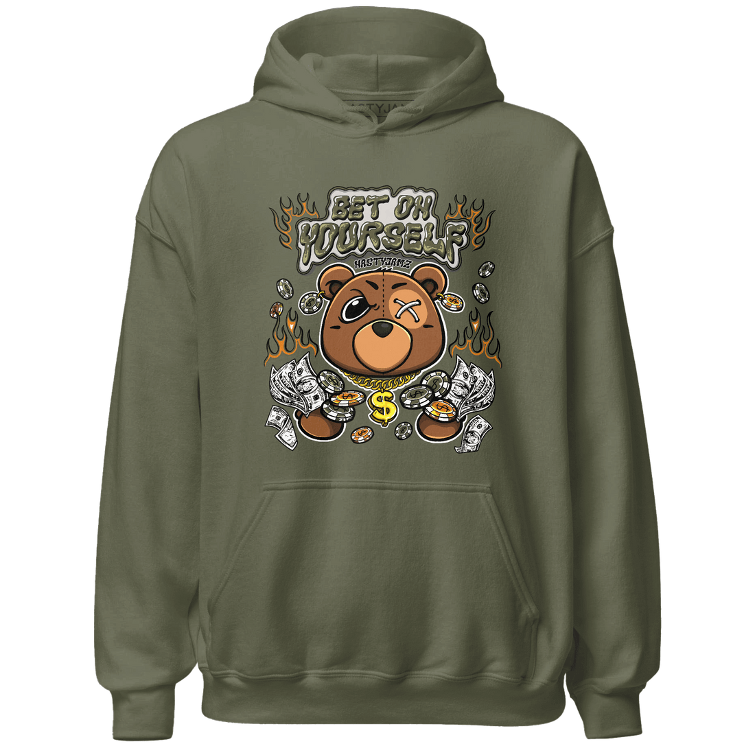 Olive 5s Hoodie Match Bet On Yourself BER - NastyJamz